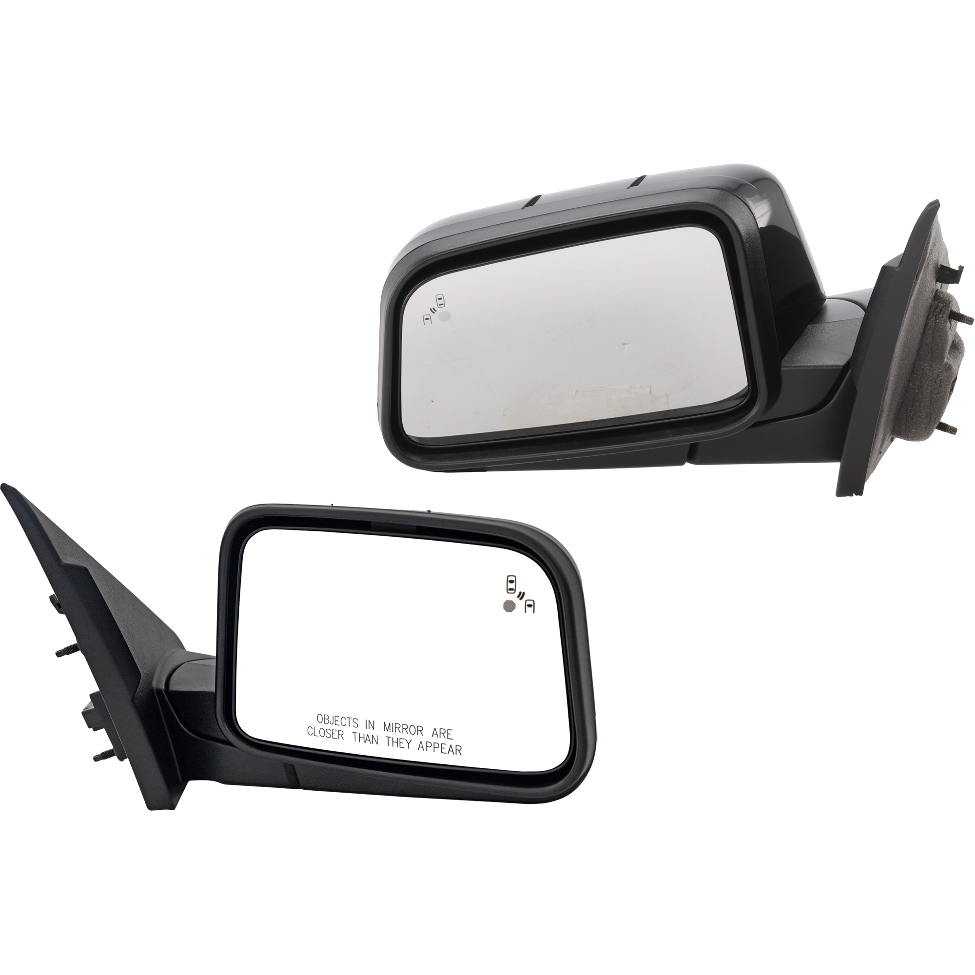 AM EDGE 11-11 MIRROR RH AND LH Power Manual Folding Heated Paintable w BSD in Glass No Auto dimming Signal Light and Memory To 2-8-11 SKU SET JFD457ER S Partslink FO1320470 FO1321470 OEM BT4Z17682GAPTM BT4Z17683GAPTM