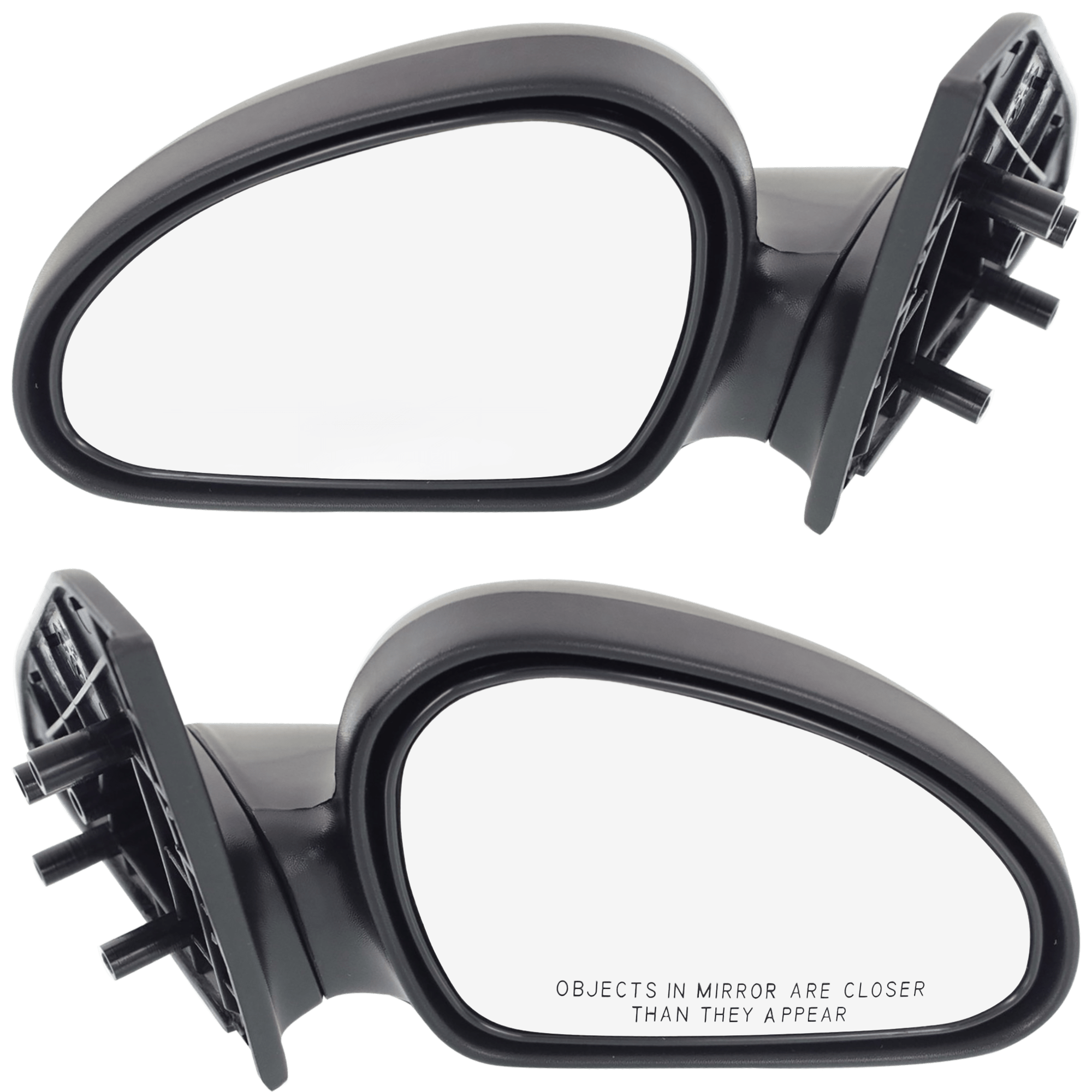 AM ESCORT 97-02 TRACER 97-99 MIRROR RH AND LH Manual Adjust Non Folding Non Heated Textured Sedan Wagon SKU SET JFD45R Partslink FO1320166 FO1321166 OEM F7CZ17682AA F7CZ17682CA