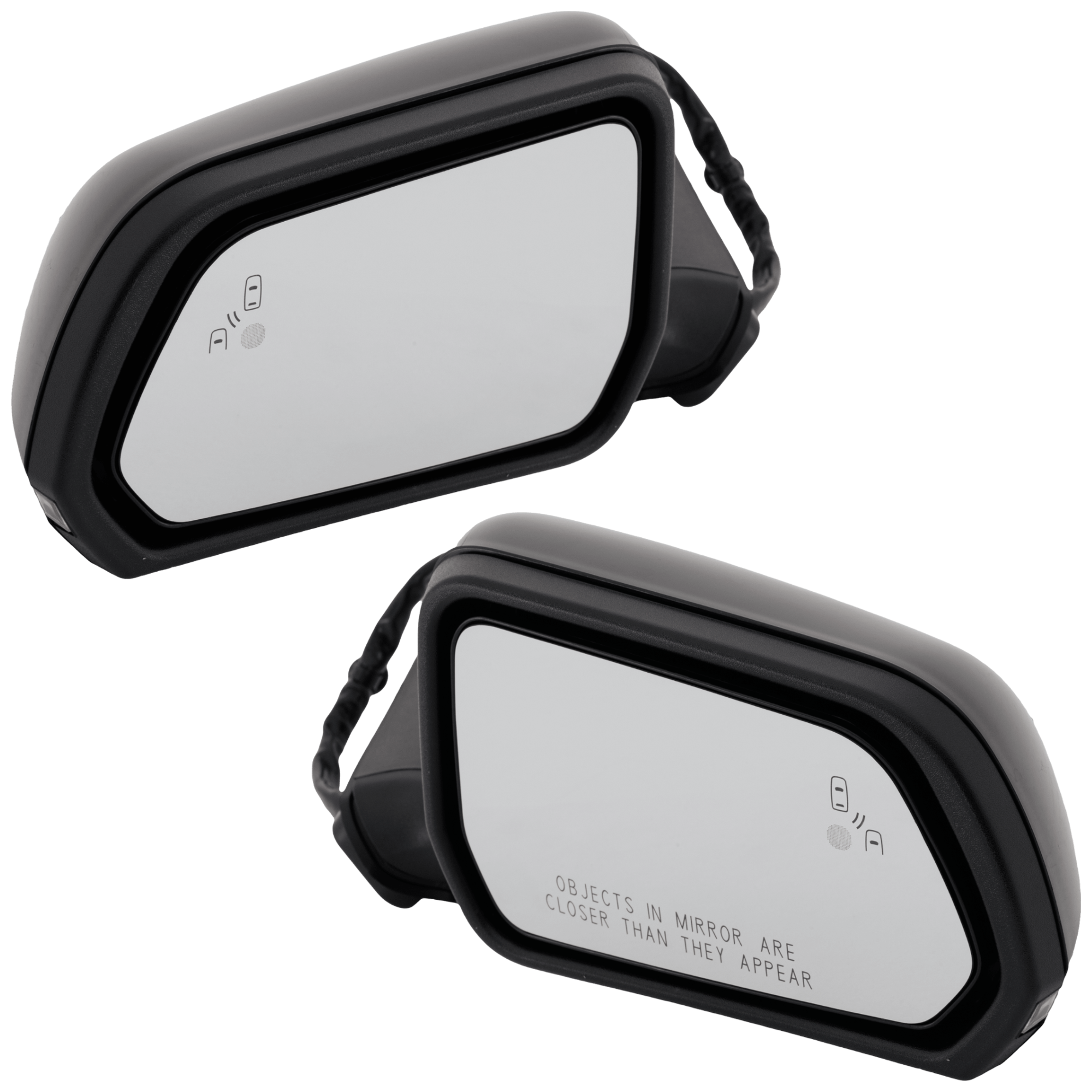 AM MUSTANG 15-20 MIRROR RH AND LH Power Manual Folding Heated Paintable w Memory Puddle Light Signal Light Blind Spot Detection No Auto dimming Premium Bullitt Models SKU SET JFD492ER S Partslink FO1320603 FO1321603 OEM FR3Z17682P PFM FR3Z17683Q PFM