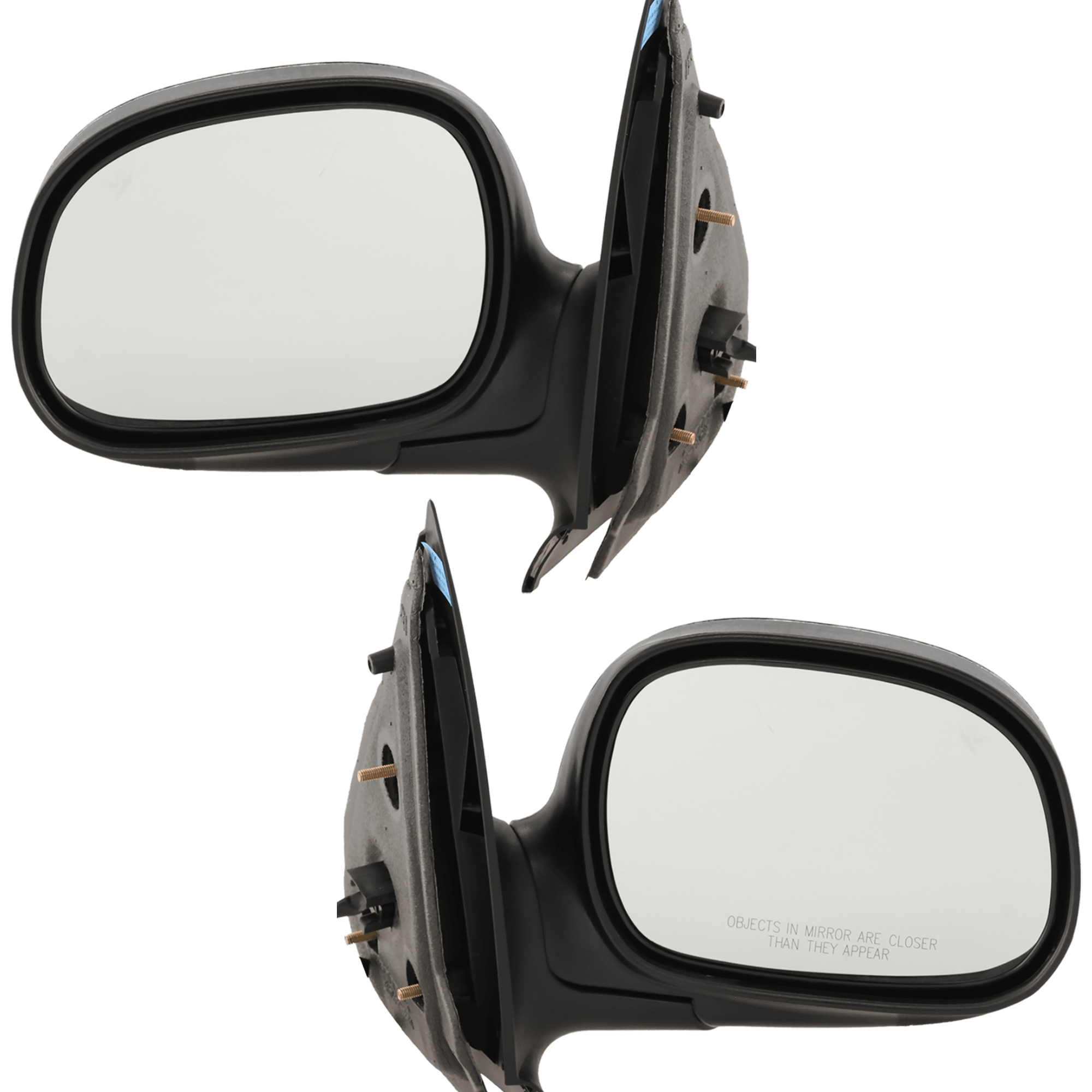 AM F 150-01-01 EXPEDITION 98-02 MIRROR RH AND LH Non Towing Power Manual Folding Non Heated Chrome Contour Style No Auto dimming BSD Memory and Signal Light SKU SET JFD56CR Partslink FO1320161 FO1321161 OEM F85Z17682GAA F85Z17683GAB