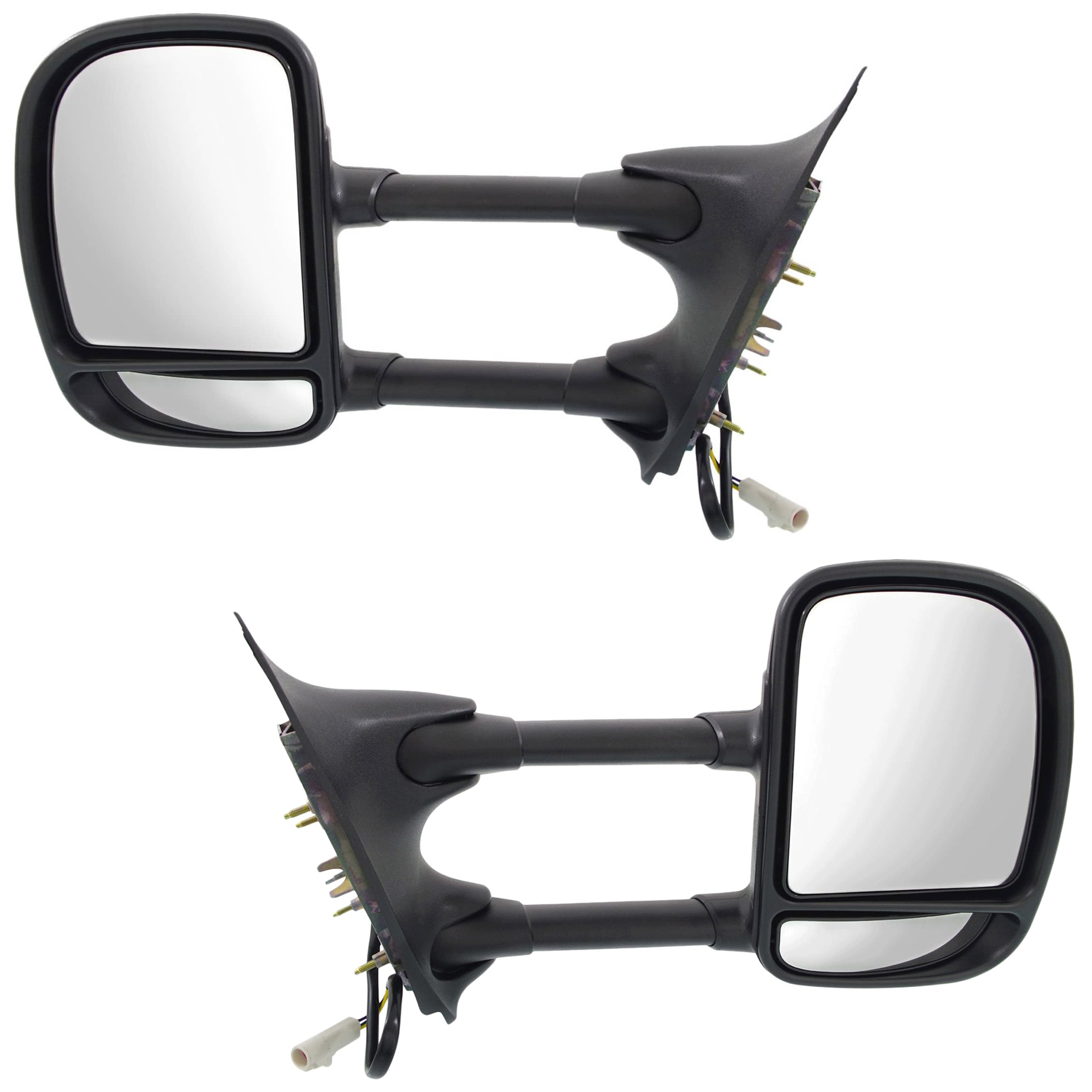 AM F SERIES SUPER DUTY 99-03 TOWING MIRROR RH AND LH Power Manual Folding Non Heated Textured Single Swing Type SKU SET JFD66ER Partslink FO1320196 FO1321196 OEM 1C3Z17682FAA 1C3Z17683FAA