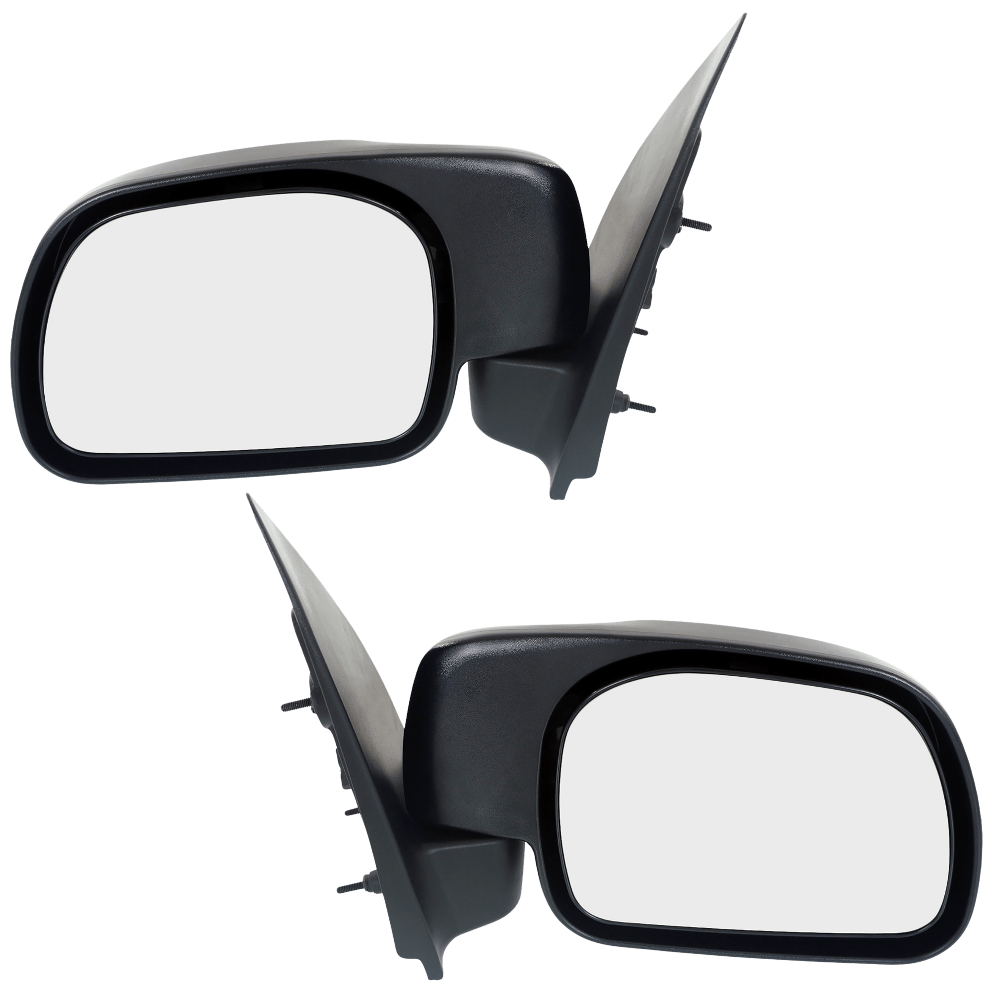 AM F SERIES SUPER DUTY 99-10 MIRROR RH AND LH Non Towing Manual Adjust Manual Folding Non Heated Textured Paddle Style SKU SET JFD68R Partslink FO1320209 FO1321217 FO1321209 OEM F81Z17682AAA YC3Z17682CAA F81Z