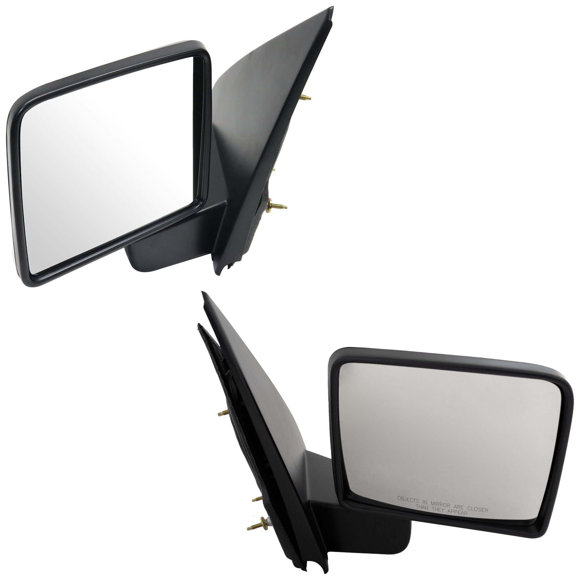 AM F 150-04-08 MIRROR RH AND LH Non Towing Manual Adjust Manual Folding Non Heated Textured Paddle Style No Auto dimming BSD Memory and Signal Light New Body Style SKU SET JFD82R Partslink FO1320244 FO1321244 OEM 8L3Z17682DB 8L3Z17683DB