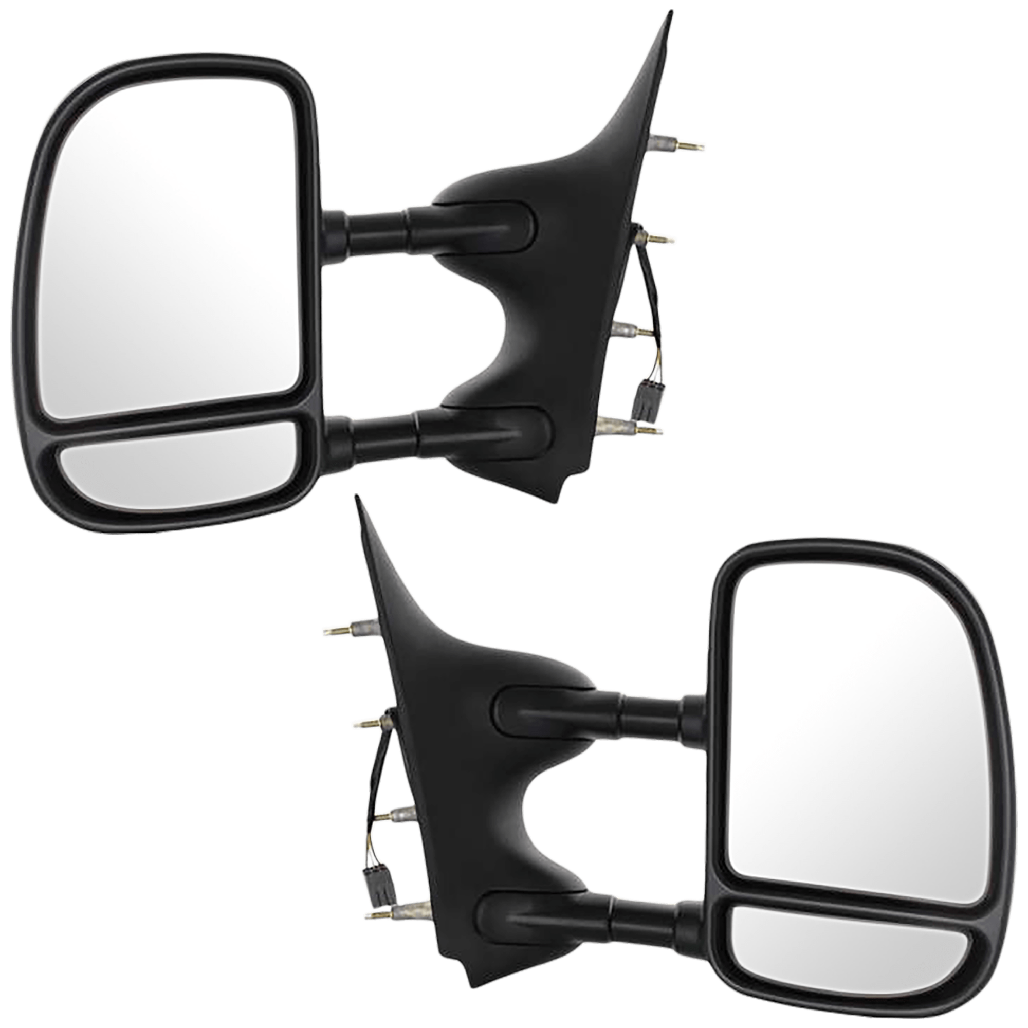 AM ECONOLINE VAN 02-08 TOWING MIRROR RH AND LH Power Manual Folding Non Heated Textured No Auto dimming and Signal Light SKU SET JFD84ER Partslink FO1320237 FO1321237 OEM 7C2Z17682CA 7C2Z17683CA