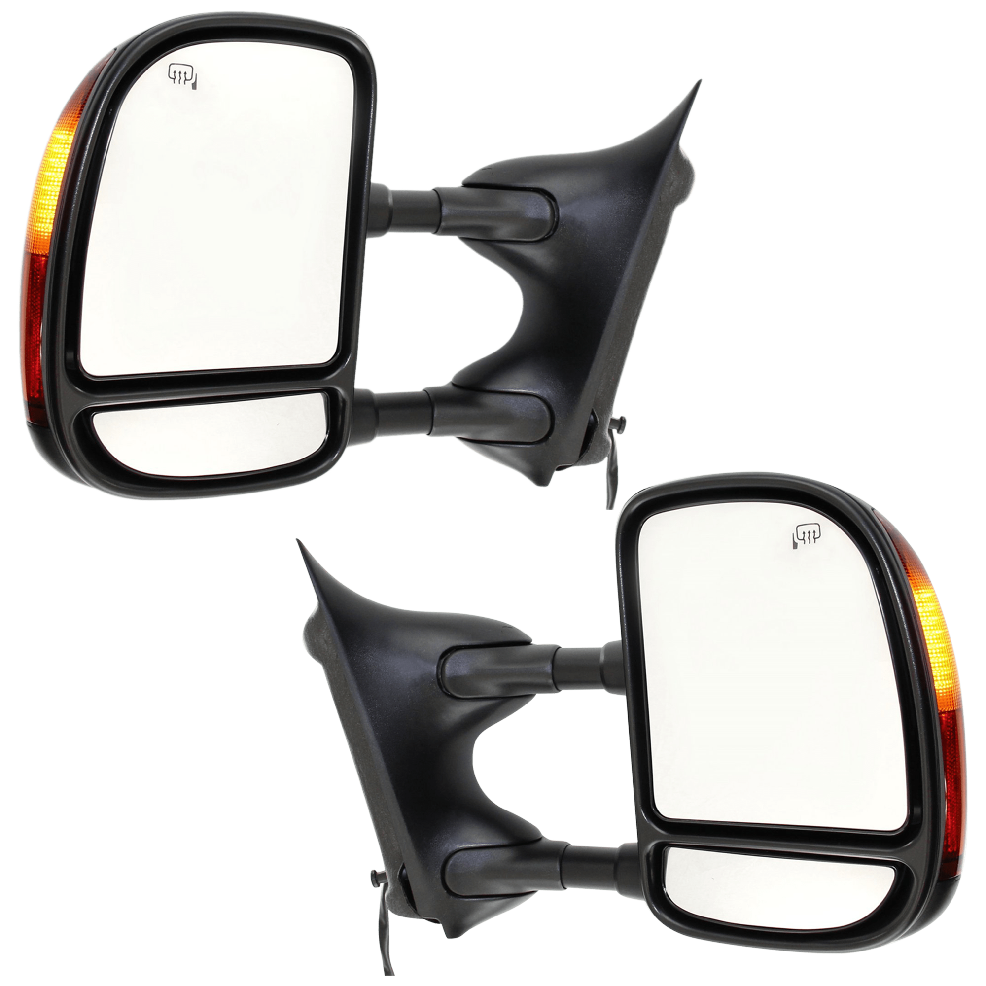 AM F SERIES SUPER DUTY 02-07 EXCURSION 00-05 TOWING MIRROR RH AND LH Power Manual Folding Heated Textured Dual Glass Double Swing Type w Signal Light SKU SET JFD89ER OEM 5C3Z17682EAA PFM 4C3Z17D742BAA