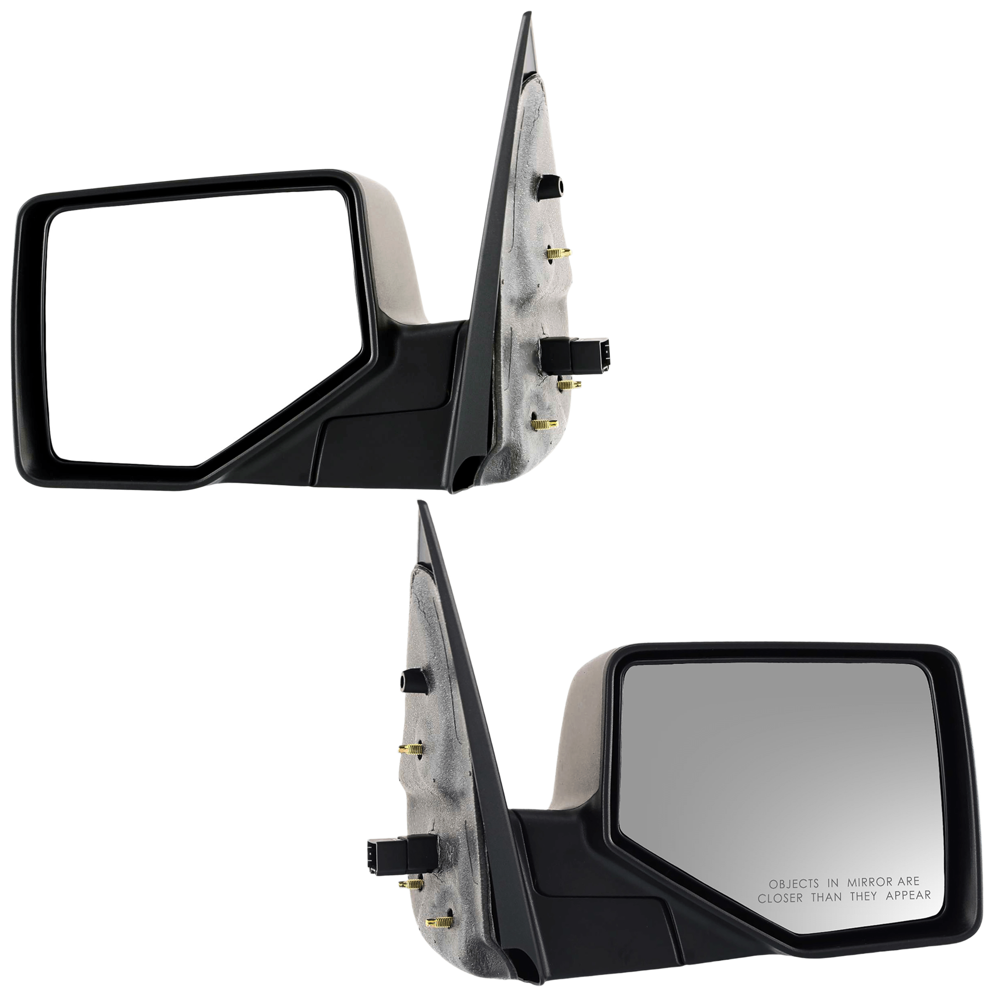 AM EXPLORER 06-10 MIRROR RH AND LH Power Manual Folding Non Heated Chrome Paintable 2 Caps w Puddle Light SKU SET JFD99ER Partslink FO1320279 FO1320417 FO1321279 FO1321417 OEM 6L2Z17682DA PFM 6L2Z17683DAA P