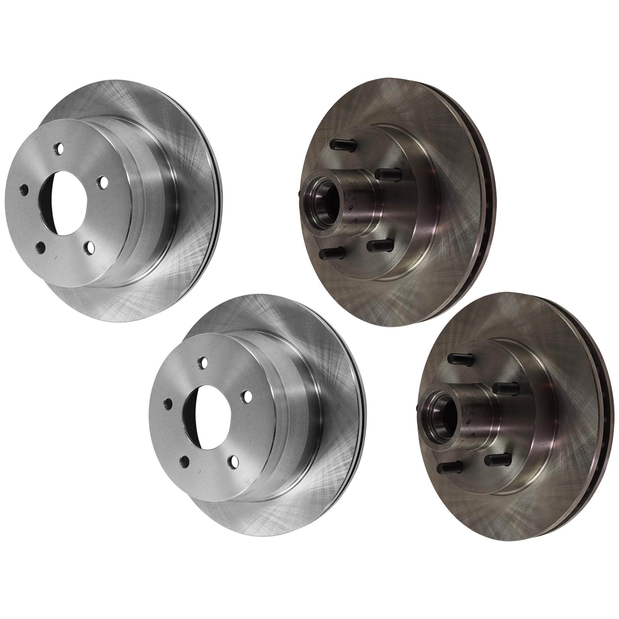 AM HOMBRE 00-00 FRONT AND REAR BRAKE DISC 4 Wheel Set Plain Surface Vented 5 Lugs With Rear Disc Brake RWD SKU SET JG27110006-4 A OEM 15704667-15725351
