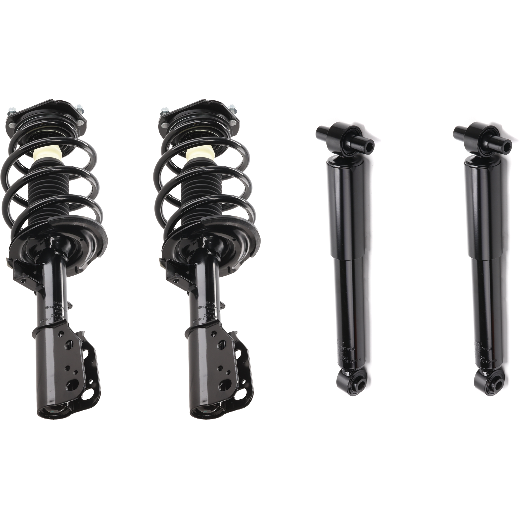 AM ACADIA 07-12 ENCLAVE 08-12 FRONT AND REAR SHOCK AND FULLY LOADED STRUT RH AND LH Gas Charged Twin tube Set of 4 SKU SET JG280504-4 OEM 20757505-20862317-23147603