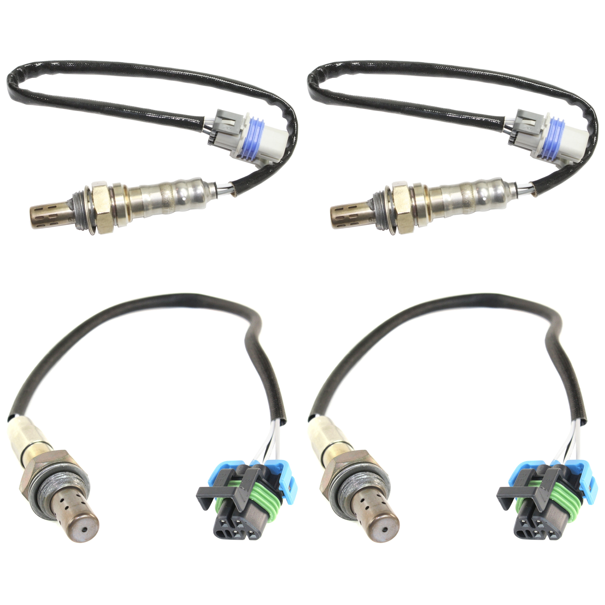 AM SILVERADO 2500 HD 08-12 OXYGEN SENSOR 4 Wire Heated Before and After Catalytic Converter Threaded in type Set of 4 SKU SET JG960905-4A