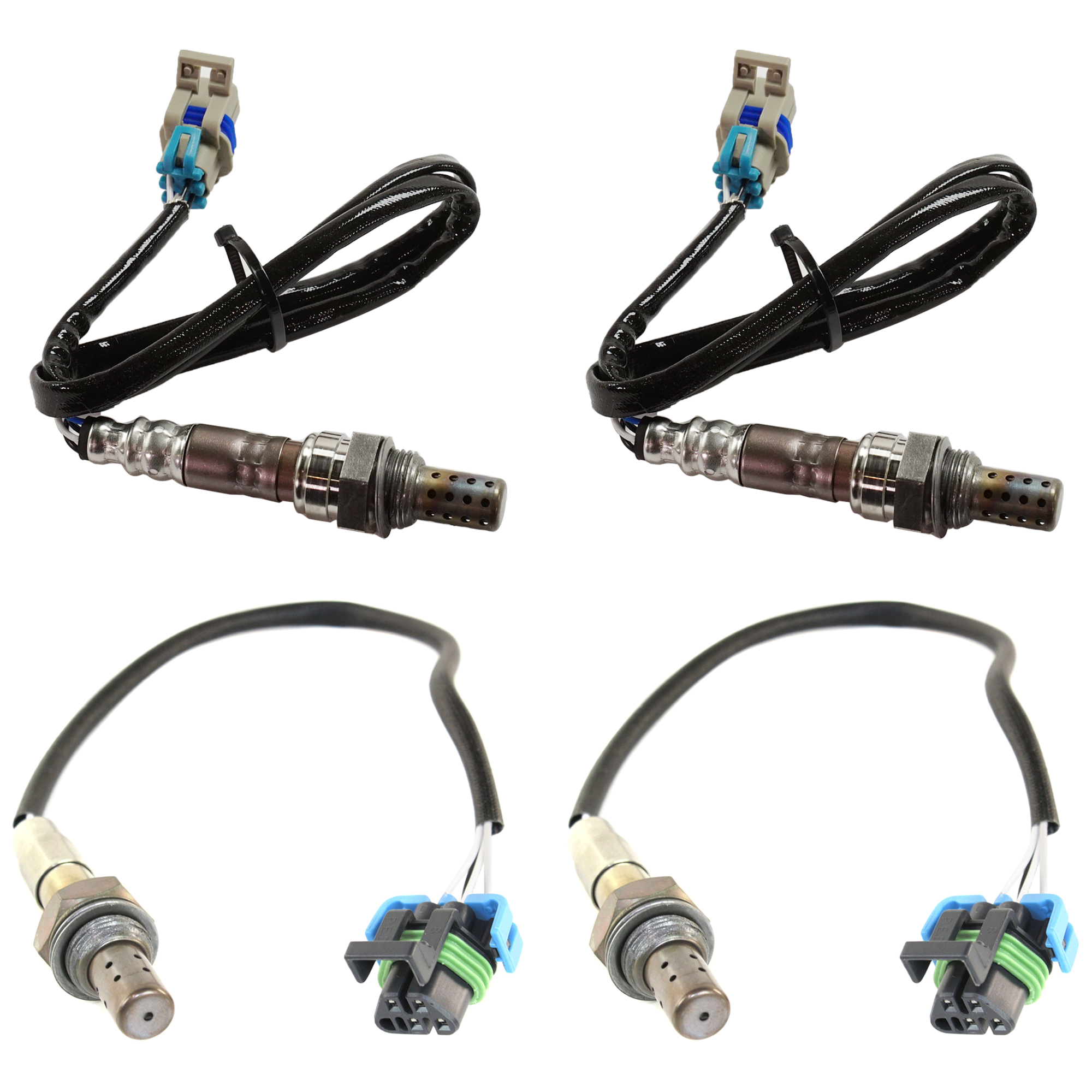 AM SILVERADO 2500 HD 08-10 OXYGEN SENSOR 4 Wire Heated Before and After Catalytic Converter Set of 4 SKU SET JG960905-4