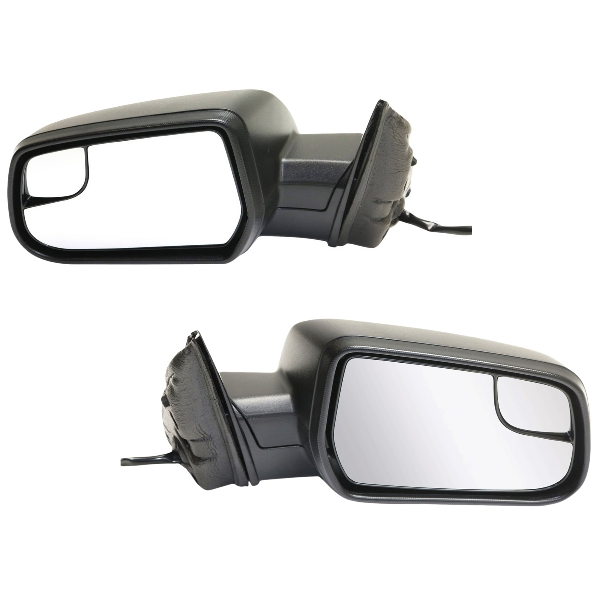 AM EQUINOX TERRAIN 10-17 MIRROR RH AND LH Power Non Heated Manual Folding Textured Black w Blind Spot Glass No Auto dimming Memory and Signal Light SKU SET JGM102ER Partslink GM1320452 GM1321452 OEM 22818262-22818263
