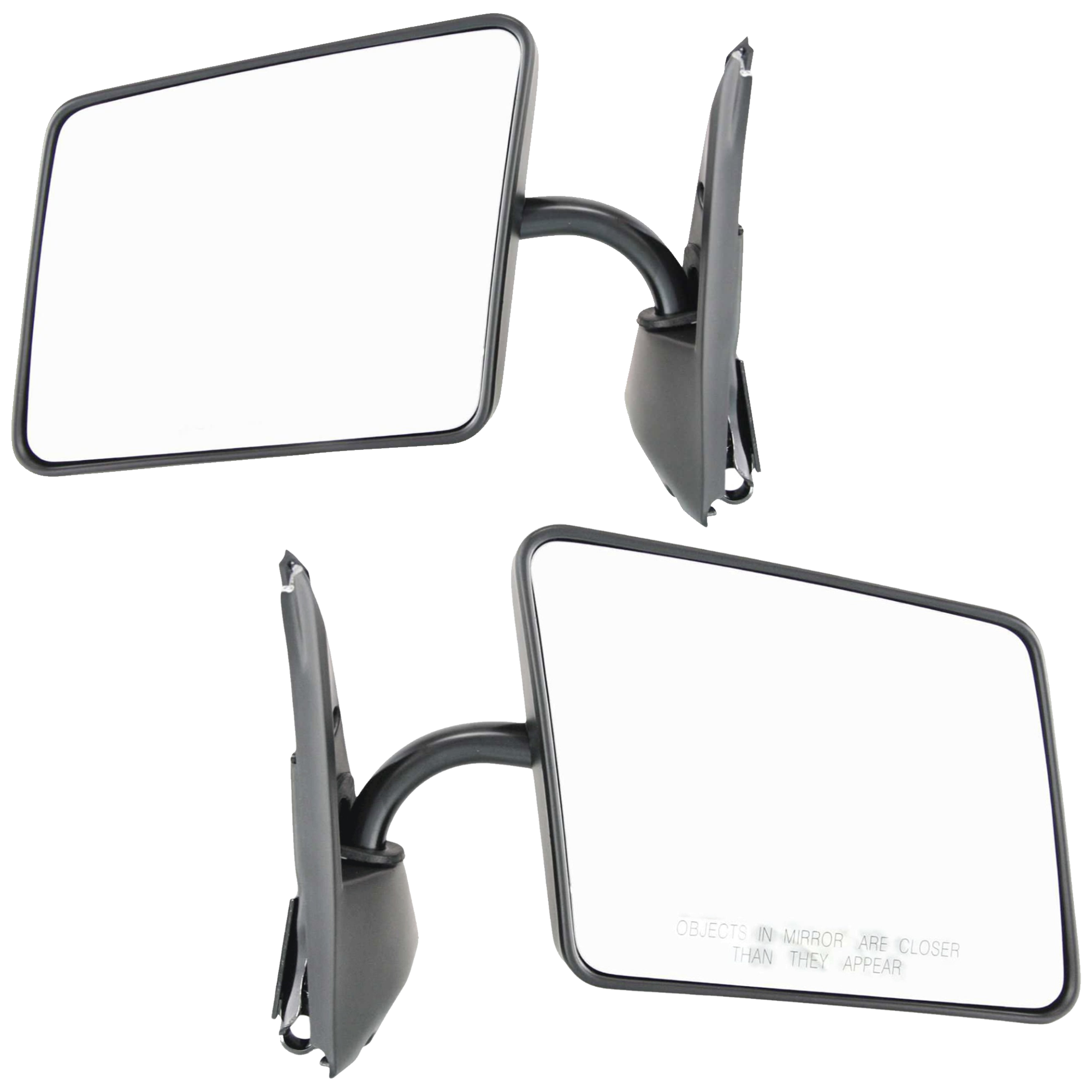 AM S10 PICKUP 82-93 S10 BLAZER 83-94 MIRROR RH AND LH Manual Adjust Manual Folding Non Heated Paintable Below Eyeline Type SKU SET JGM11R Partslink GM1320101 GM1321101 OEM 15642571-15642572
