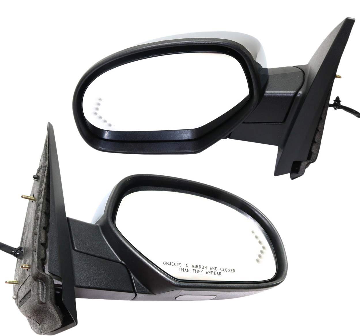 AM SILVERADO 07-13 SUBURBAN 07-14 MIRROR RH AND LH Non Towing Power Power Folding Heated Chrome w Memory Puddle Light and Signal Light SKU SET JGM130CR S OEM 25779849 PFM 25831236 PFM