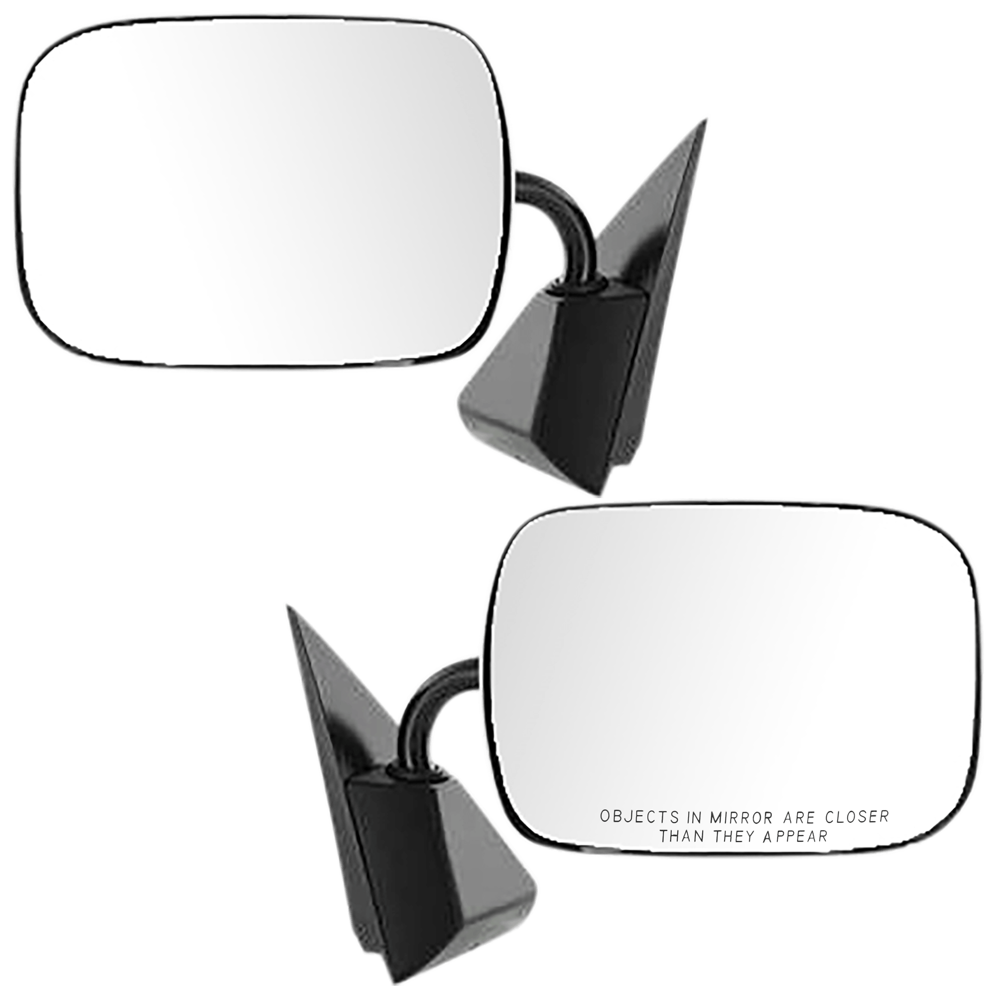 AM C K FULL SIZE P U 88-00 MIRROR RH AND LH Non Towing Manual Adjust Manual Folding Non Heated Chrome No Auto dimming BSD Memory and Signal Light Below Eyeline Type Steel SKU SET JGM13R Partslink GM1320106 GM1321103 OEM 15697331-15697332