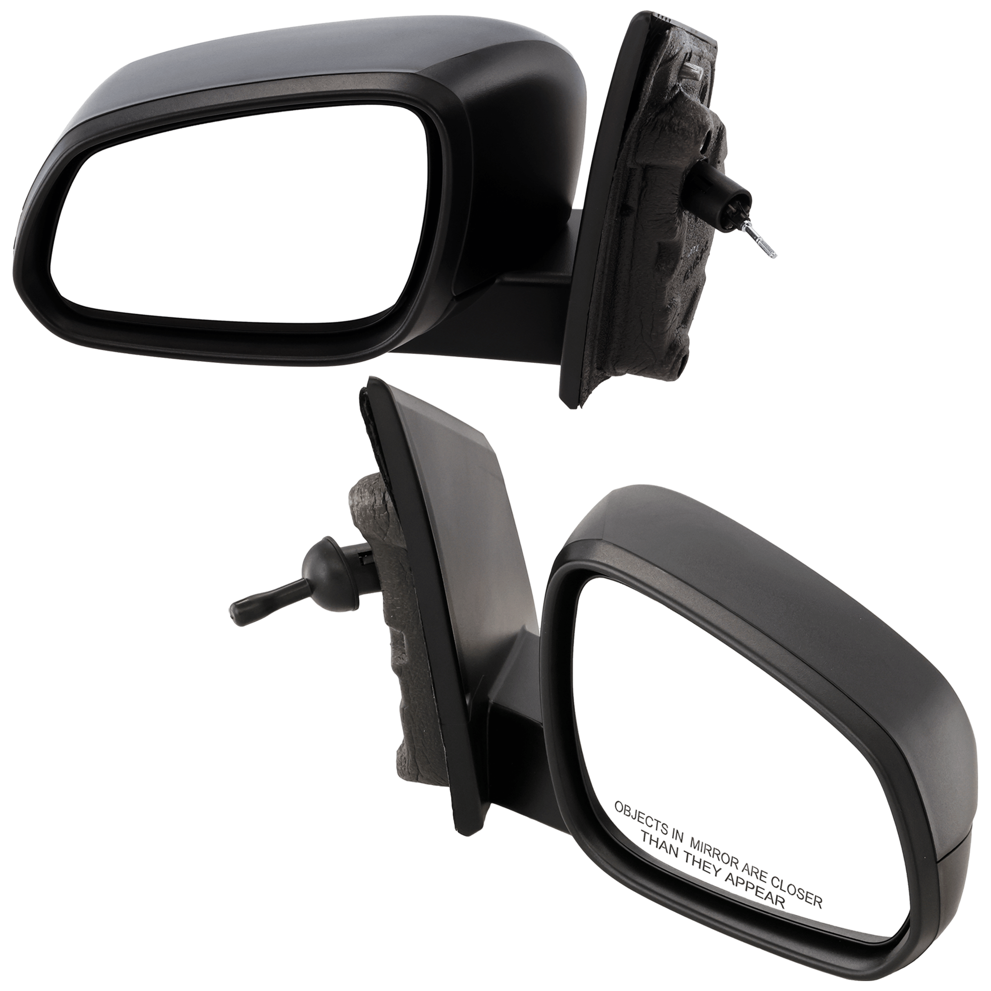AM SPARK 16-16 MIRROR RH AND LH Manual Adjust Manual Folding Non Heated Textured LS Model SKU SET JGM149R Partslink GM1320532 GM1321532 OEM 94781623 PFM 42518463-95410502