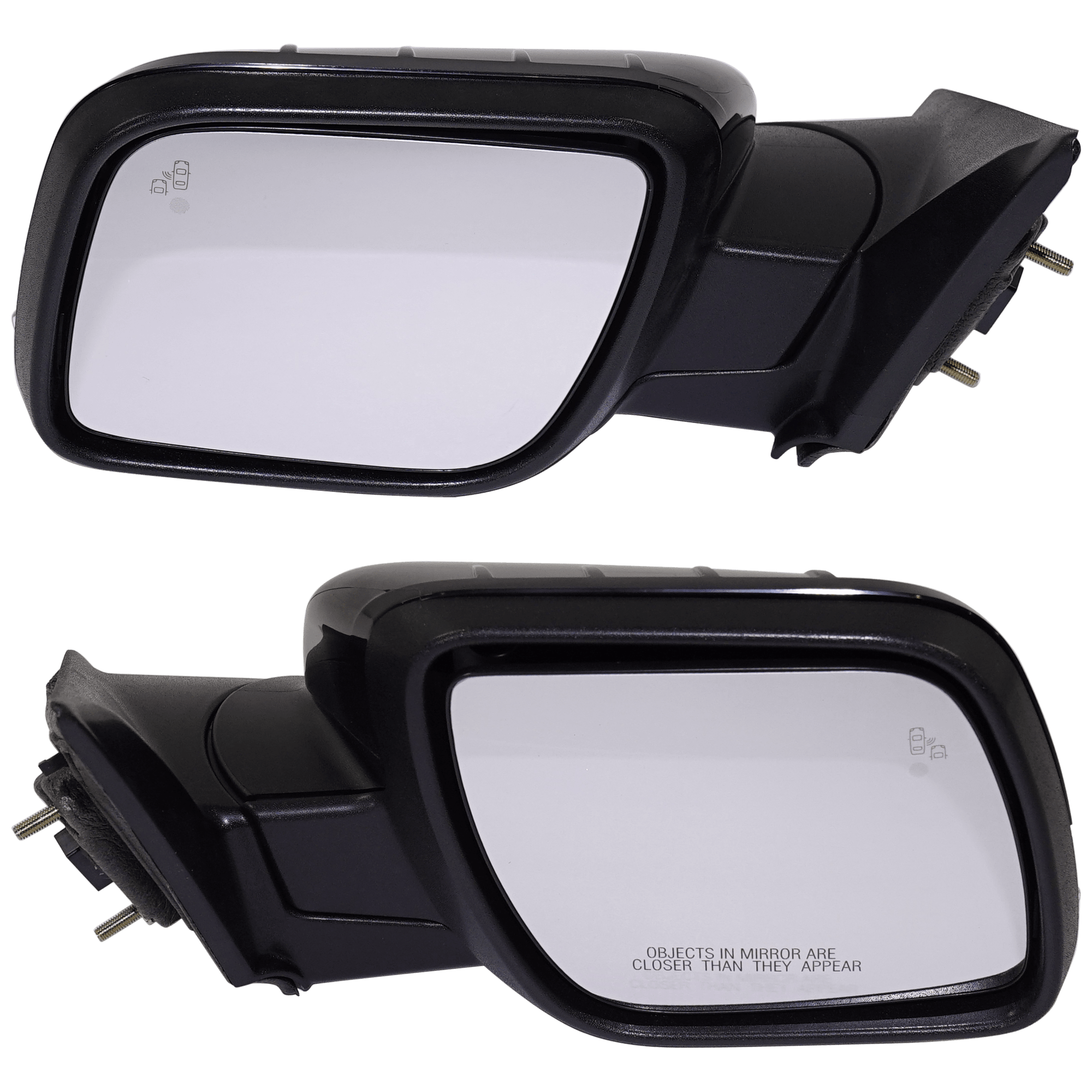 AM EXPLORER 16-19 MIRROR RH AND LH Power Manual Folding Heated Paintable w BSD in Glass and In housing Signal Light No Auto dimming and Memory SKU SET JGM203ER S Partslink FO1320664 FO1321664 OEM BB5Z17682SDPTM BB5Z17683SDPTM
