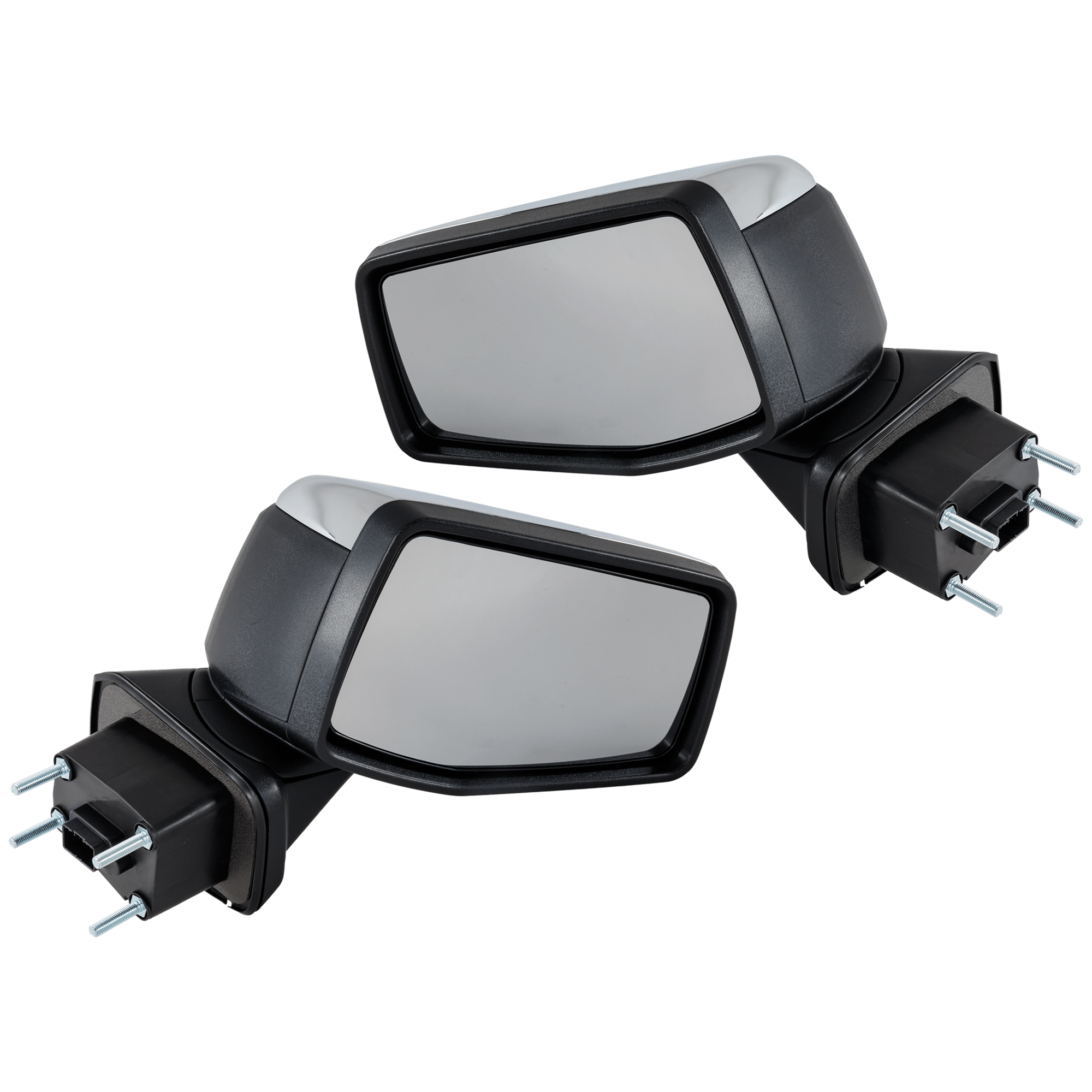AM SIERRA 1500-19-23 MIRROR RH AND LH Power Heated Power Folding Chrome w Puddle Light No Blind Spot Feature RH w Temp Sensor SKU SET JGM232ER S Partslink GM1320629 GM1321629 OEM 84898872-84732161-84898873-847