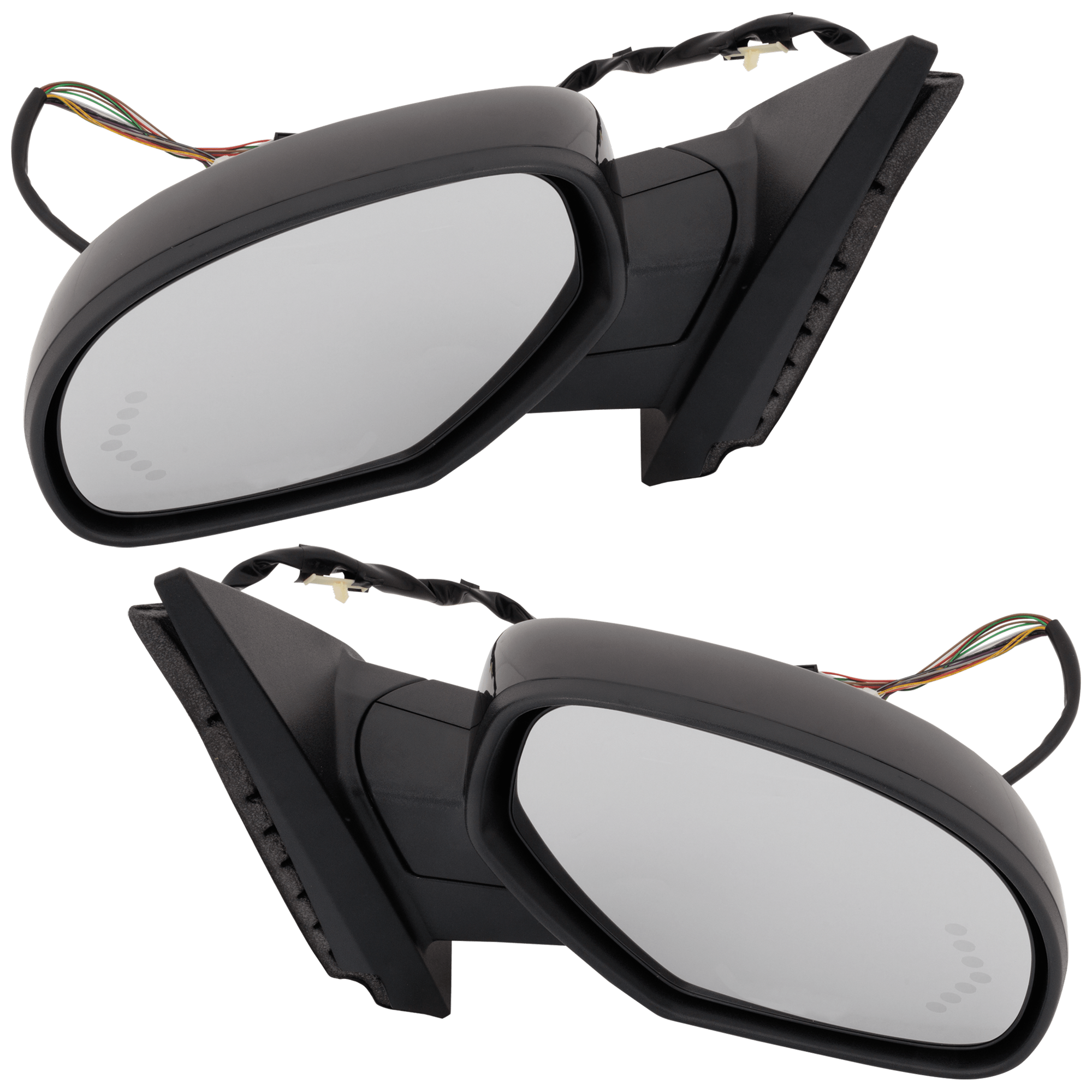 AM SILVERADO 1500-07-13 SIERRA 2500 HD 11-14 MIRROR RH AND LH Non Towing Power Power Folding Heated Paintable w Arrow Signal Auto Dimming Memory Puddle Light and Signal Light No BSD SKU SET JGM251ER S Partslink GM1321517 OEM 20756891-20843142
