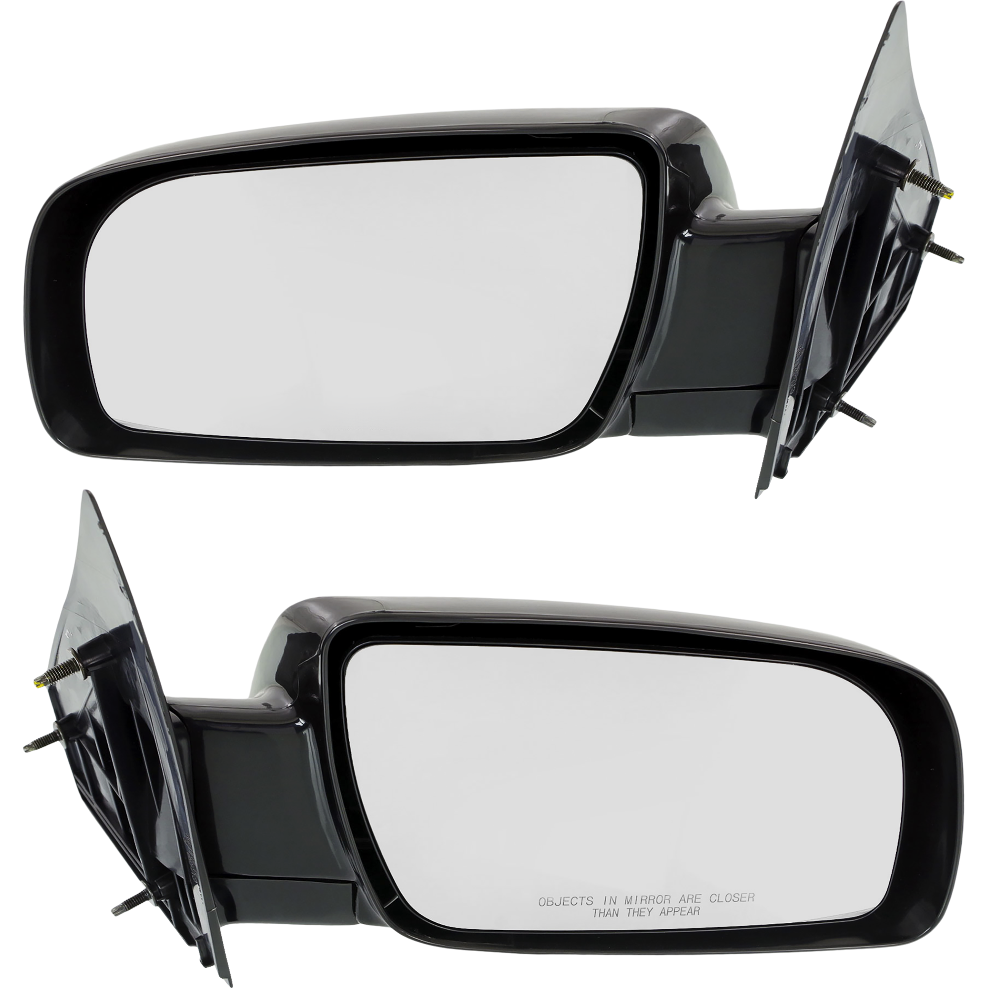 AM ASTRO 88-05 MIRROR RH AND LH Manual Adjust Manual Folding Non Heated Paintable Below Eyeline SKU SET JGM44R Partslink GM1320158 GM1321158 OEM 15757377-15757378