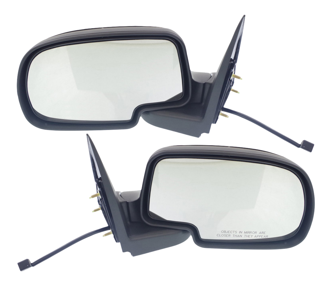 AM SILVERADO SIERRA 99-02 MIRROR RH AND LH Non Towing Power Manual Folding Non Heated Paintable SKU SET JGM59BR Partslink GM1320231 GM1321231 OEM 15172248 PFM 15172249 PFM