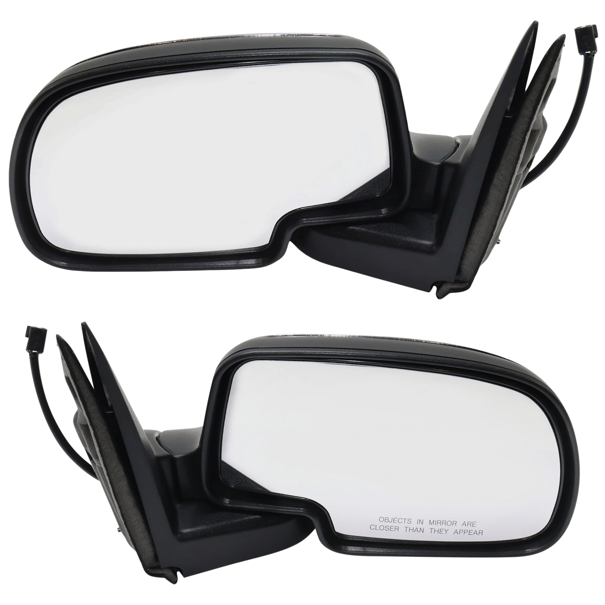 AM SILVERADO SIERRA 99-02 MIRROR RH AND LH Non Towing Power Manual Folding Non Heated Chrome SKU SET JGM59ER Partslink GM1320174 GM1321174 OEM 15172248-15172249
