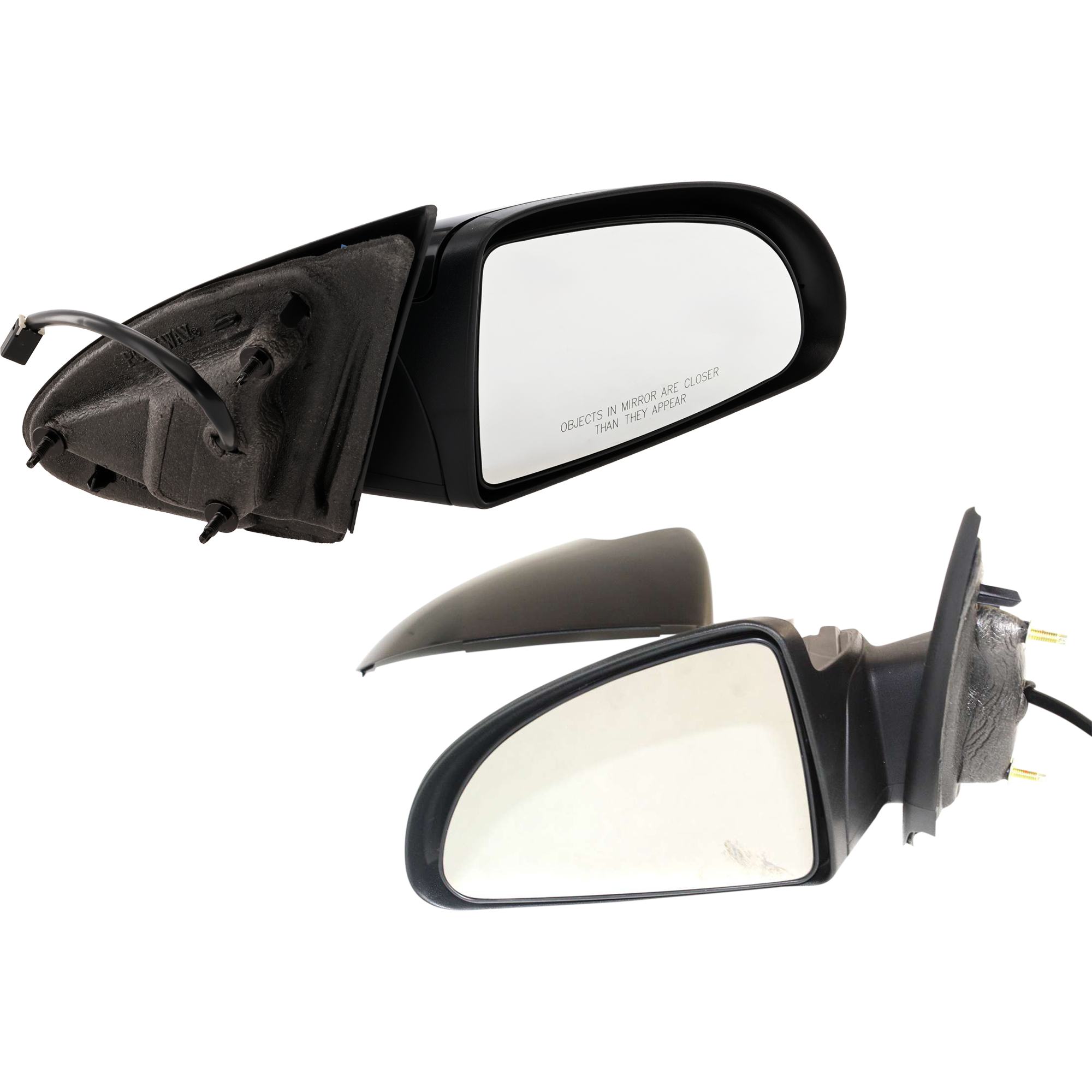 AM COBALT 05-10 MIRROR RH AND LH Power Non Folding Non Heated Paintable Coupe SKU SET JGM70ER Partslink GM1320289 GM1321289 OEM 25831893-25831894