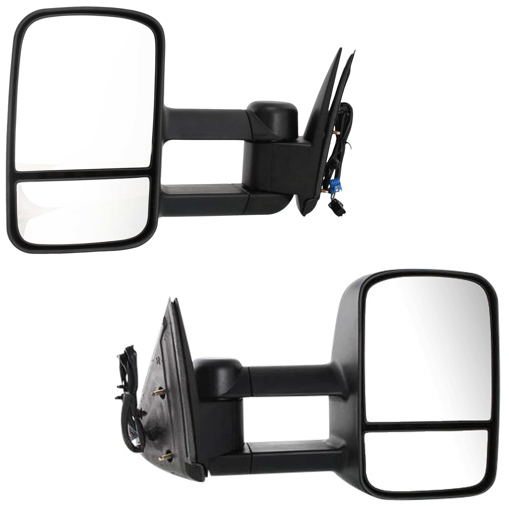AM SILVERADO SIERRA 03-06 TOWING MIRROR RH AND LH Power Manual Folding Heated Textured No Signal Light Includes 2007 Classic SKU SET JGM73ER Partslink GM1320410 GM1321410 OEM 15904034 PFM KSO62076GE 159040