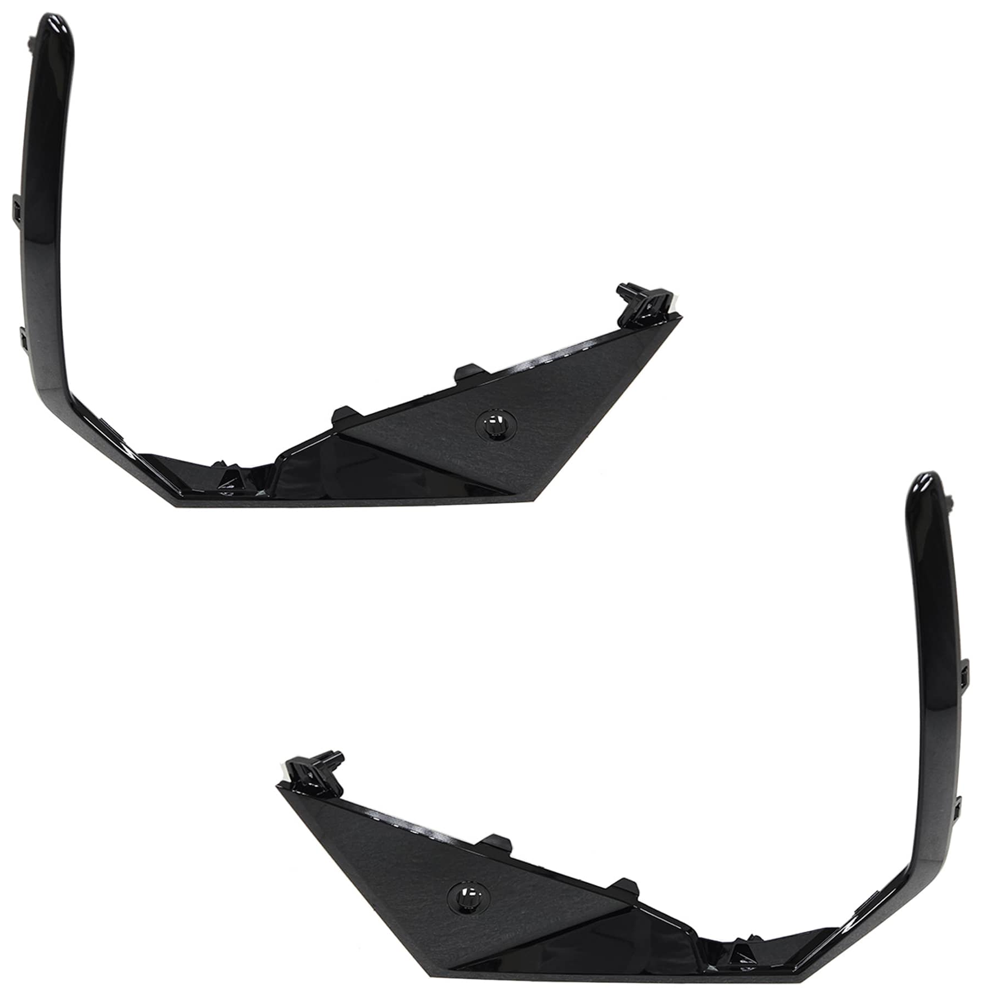 AM TUCSON 25-25 FRONT BUMPER MOLDING RH AND LH Black USA Built Vehicle SKU SET JH01590027 Partslink HY1046146 HY1047146 OEM 86593CW530EB 86594CW530EB