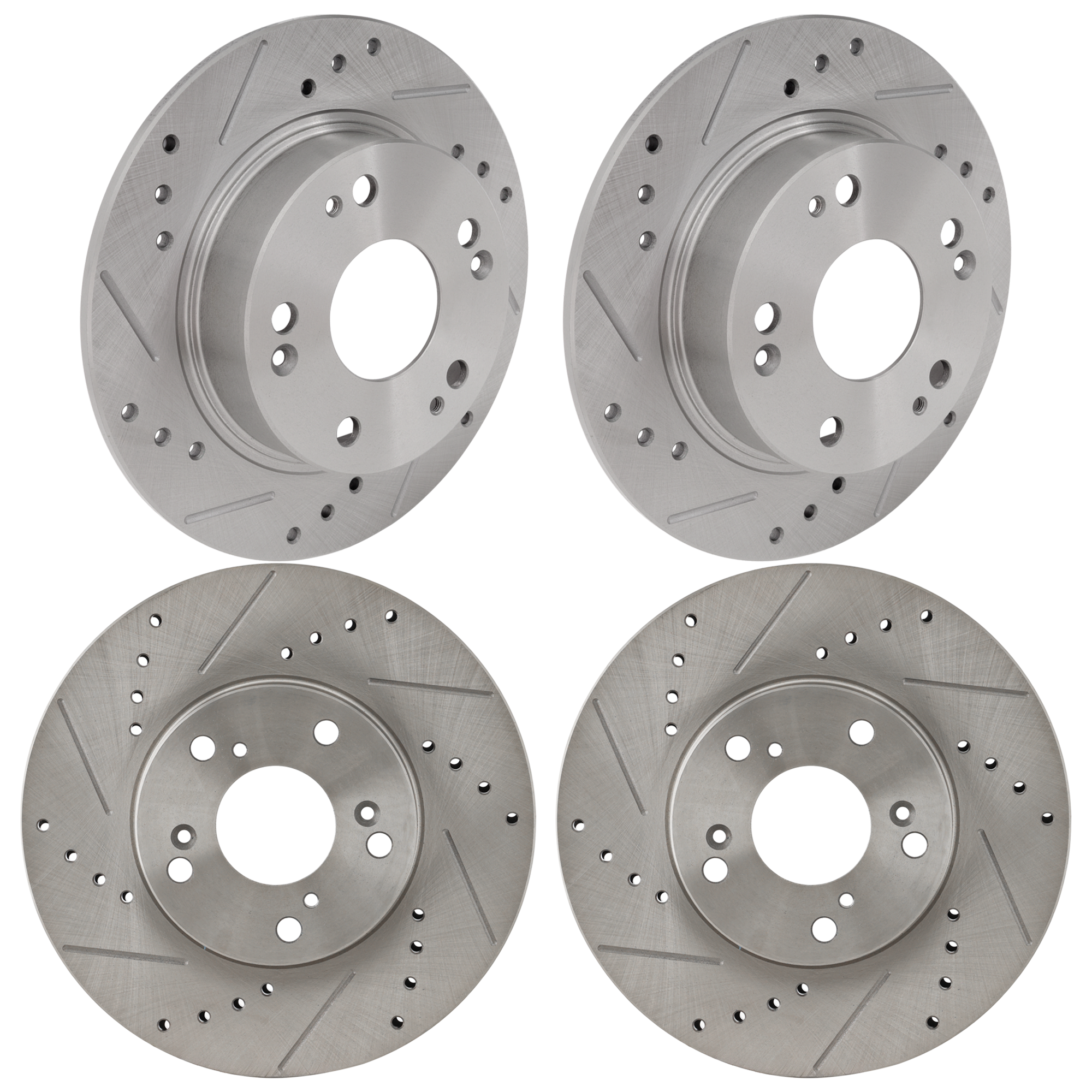 AM ACCORD 03-07 FRONT AND REAR BRAKE DISC RH AND LH 4 Wheel Set Cross drilled and Slotted SKU SET JH27110014DRS4 OEM 19342-31315-145405-0832932