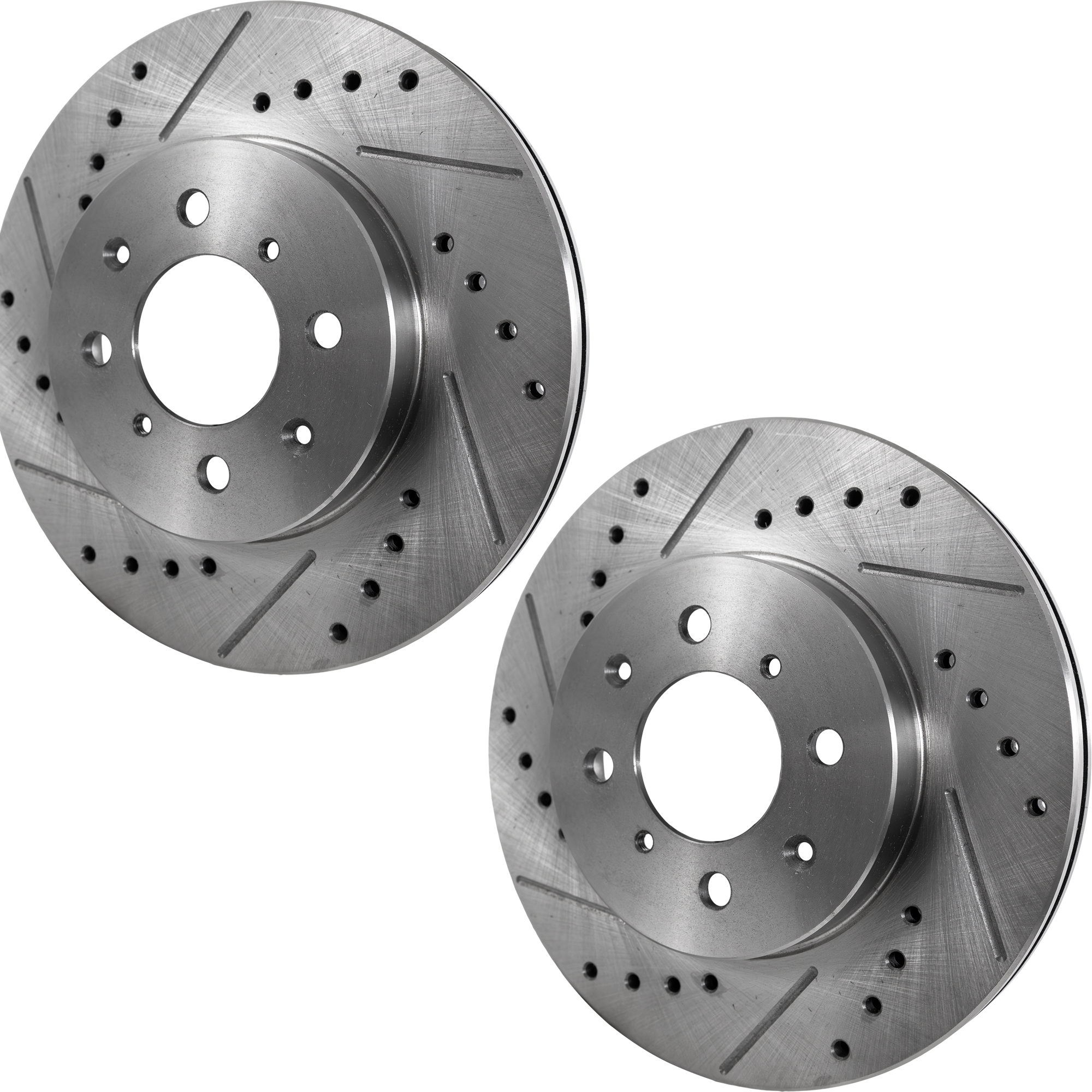 AM CIVIC 90-05 INTEGRA 90-01 FRONT BRAKE DISC RH AND LH Drilled and Slotted SKU SET JH27110021DRS2 OEM 288-3295-19756-25331-63255-860