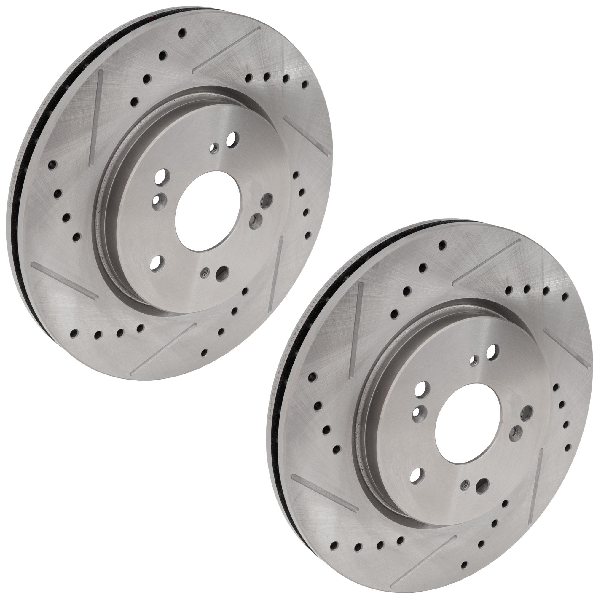 AM CR V 07-16 RDX 07-12 FRONT BRAKE DISC RH AND LH Drilled and Slotted SKU SET JH27110024DRS2 OEM 31455-44583-60420-0833007-9003