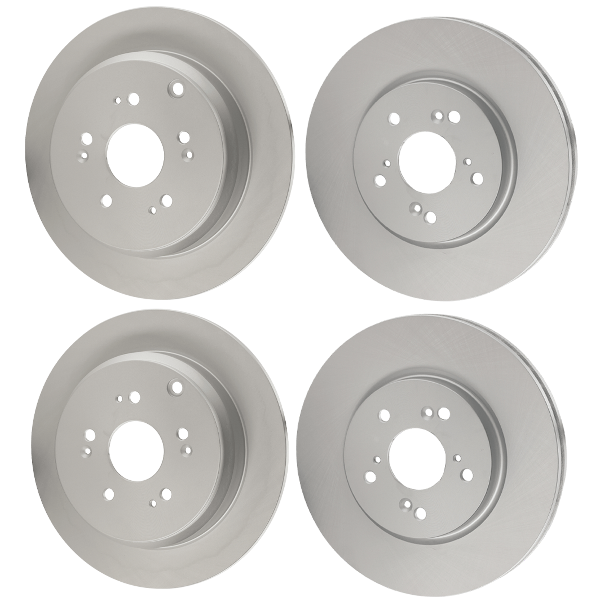 AM CR V 07-16 RDX 07-12 FRONT AND REAR BRAKE DISC 4 Wheel Set Plain Surface Vented Front Solid Rear 5 Lugs SKU SET JH27110024G 4 A OEM 42510S9AE50 PFM 45251STKA00 PF