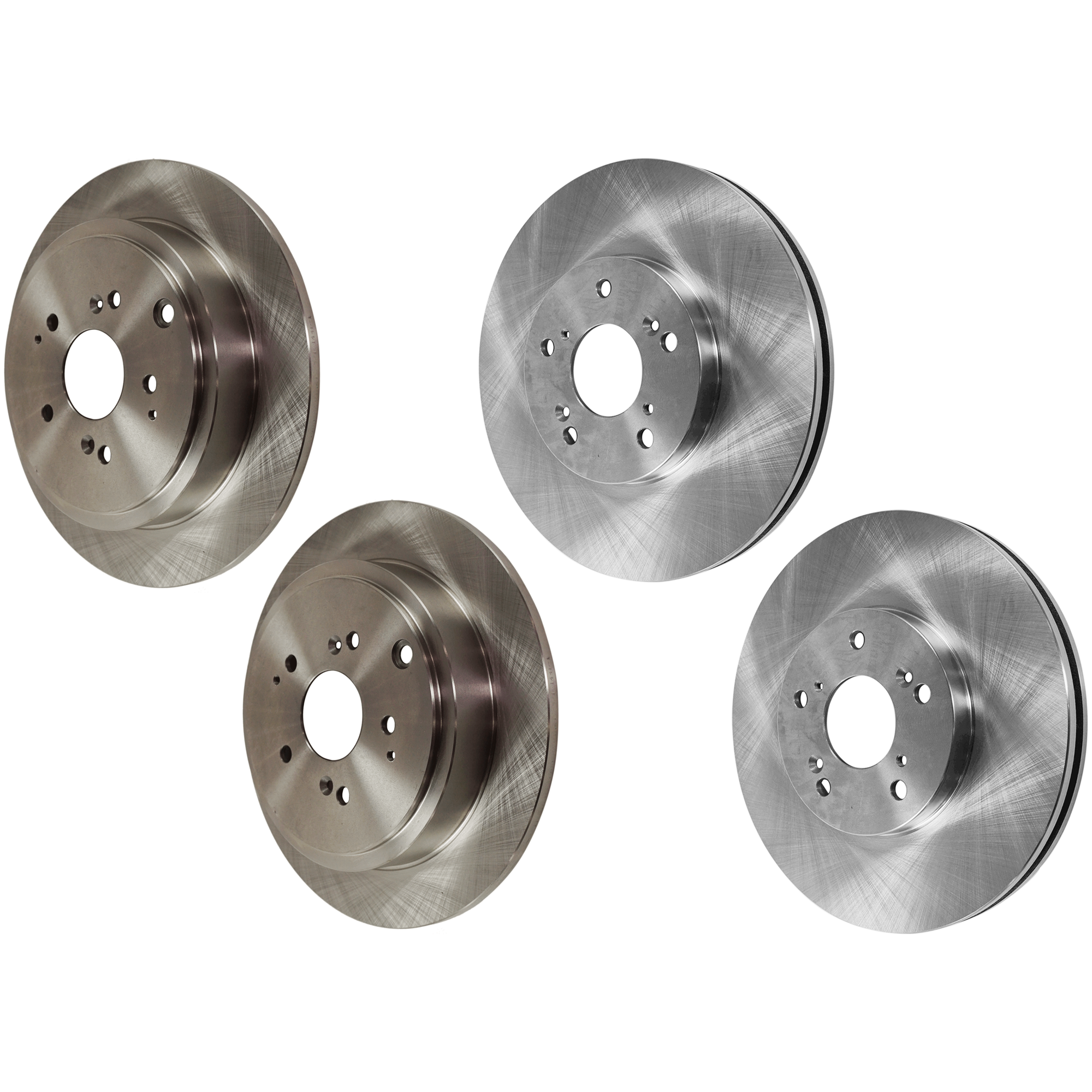 AM MDX 01-06 PILOT 03-08 FRONT AND REAR BRAKE DISC 4 Wheel Set Plain Surface Front Vented Rear Solid 5 Lugs SKU SET JH27110052-4 B OEM 42510S3VA01-45251S0X000