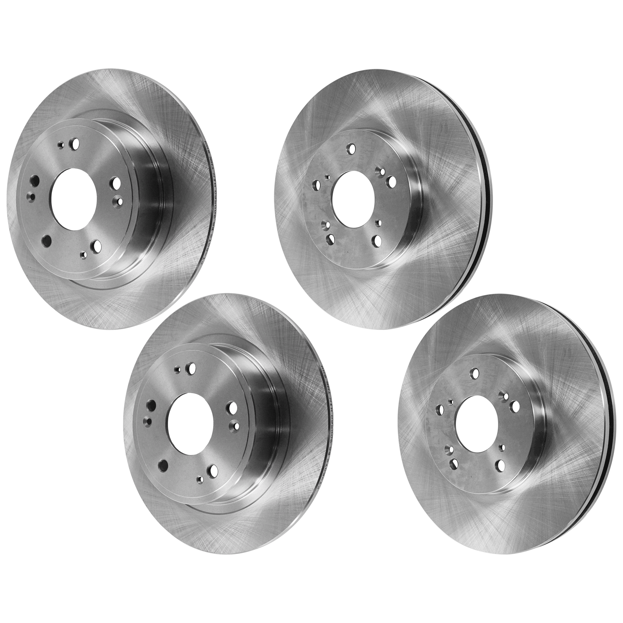AM ACCORD 06-12 TSX 09-14 FRONT AND REAR BRAKE DISC 4 Wheel Set Plain Surface Front Vented Rear Solid 5 Lugs SKU SET JH27110052-4 F OEM 42510SFY000-42510TA0A00-42510T