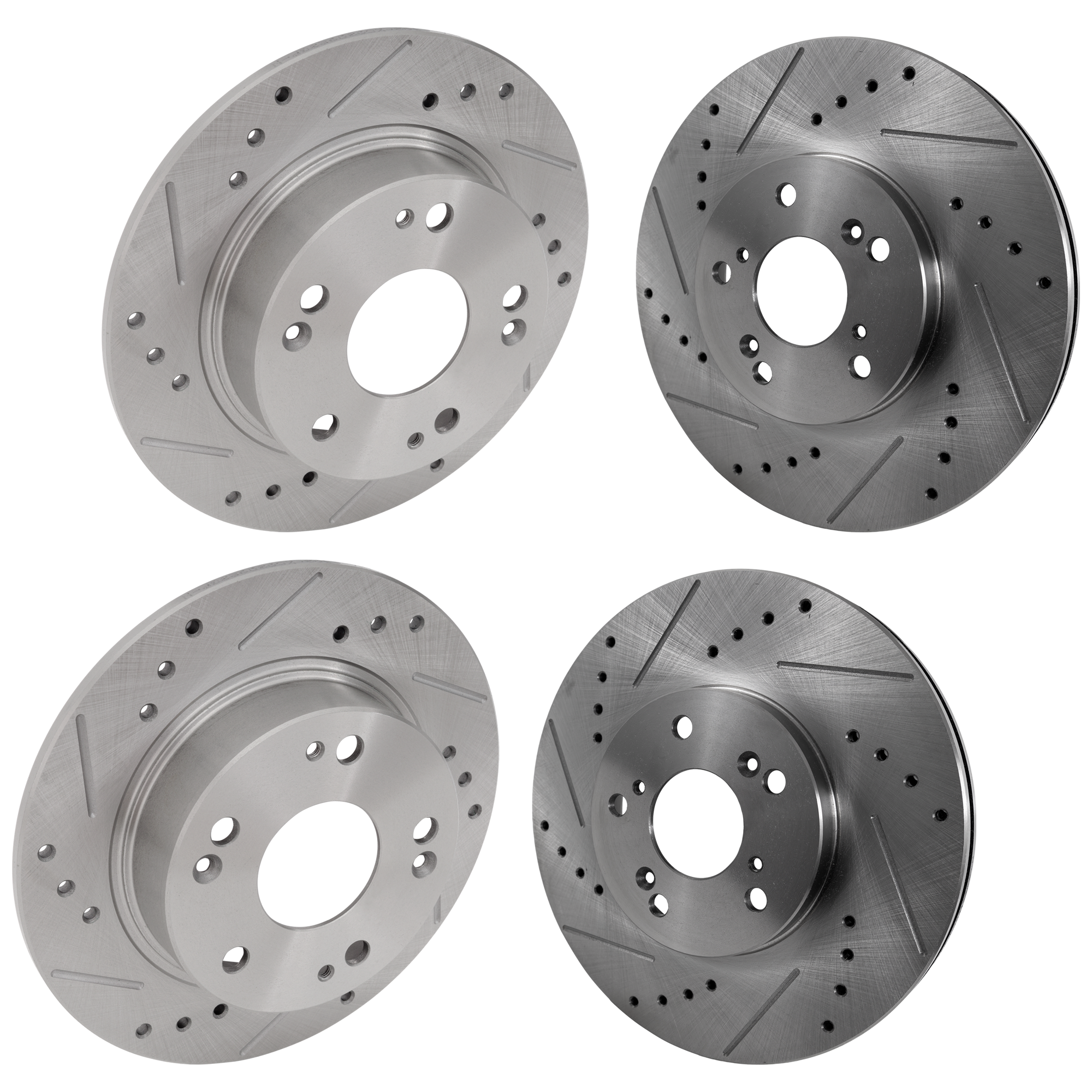 AM ACCORD 03-07 TSX 04-08 FRONT AND REAR BRAKE DISC RH AND LH 4 Wheel Set Cross drilled and Slotted Vented 5 Lugs SKU SET JH27110052DRS4 OEM 19342-31315-145405-0832932-980