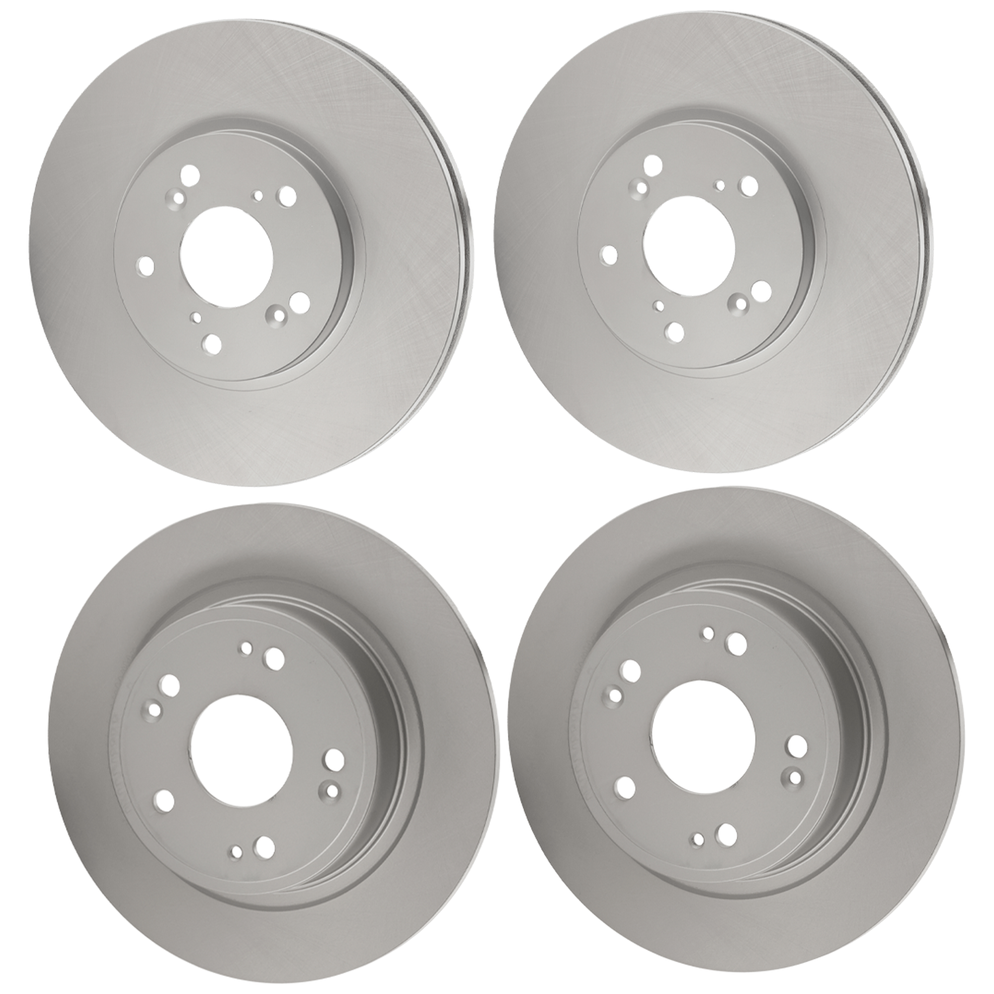 AM ACCORD 06-12 TSX 09-14 FRONT AND REAR BRAKE DISC 4 Wheel Set Plain Surface Front Vented Rear Solid 5 Lugs SKU SET JH27110052G 4 F OEM 42510SFY000 PFM 45251S0X000 PF
