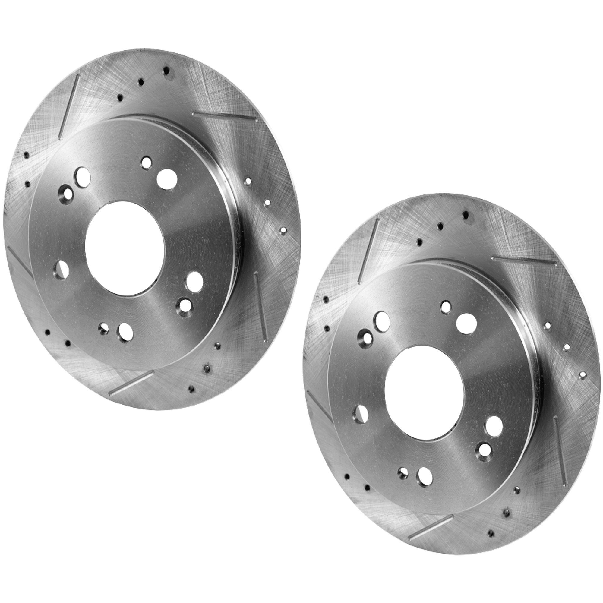 AM CIVIC 06-15 ILX 13-15 PRELUDE 97-01 REAR BRAKE DISC RH AND LH Cross drilled and Slotted SKU SET JH27110057DRS2 OEM 31227-31420-108400-145159-0832