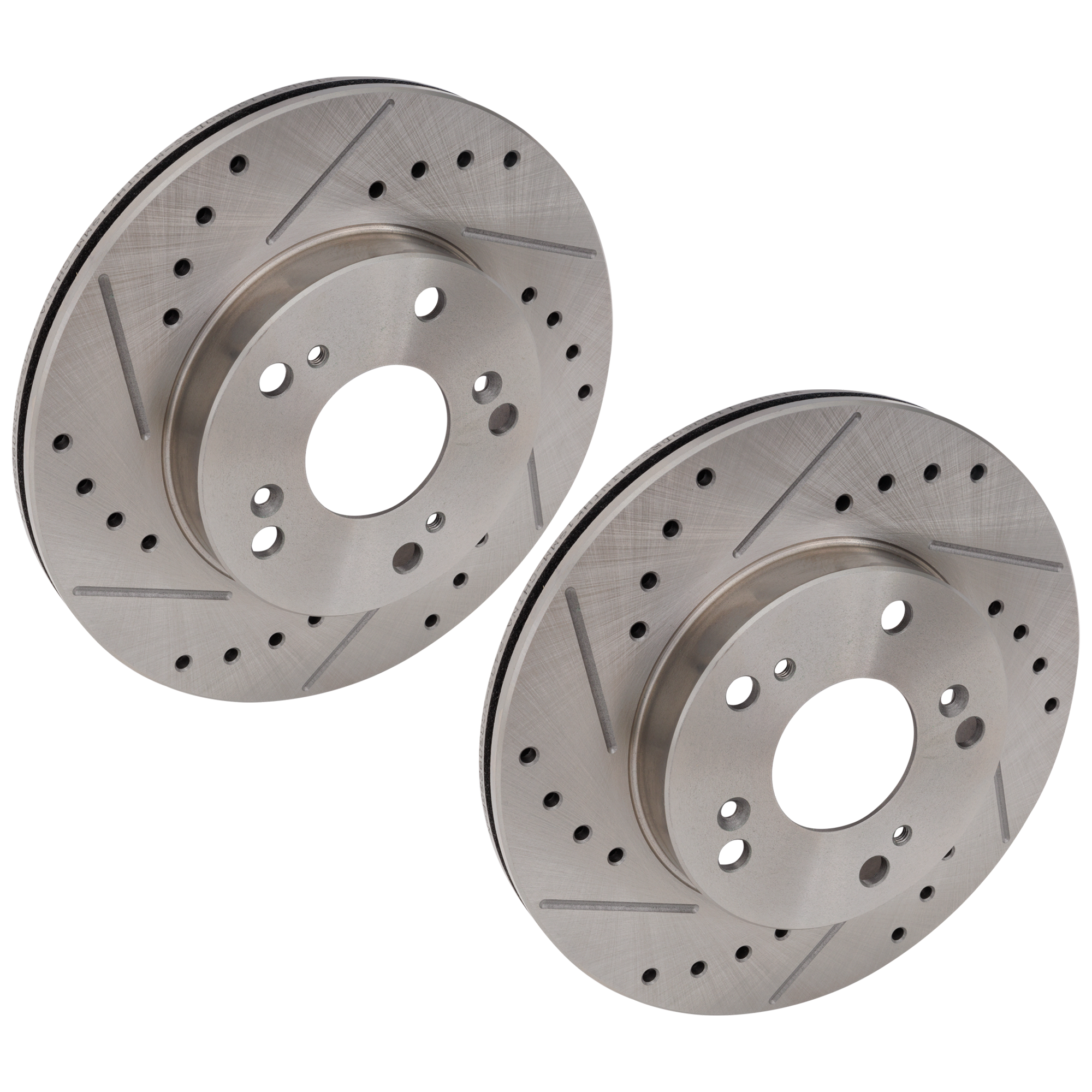 AM RSX 02-06 CIVIC 04-1 FRONT BRAKE DISC RH AND LH Cross drilled and Slotted SKU SET JH27110060DRS2 OEM 31311-145397-0832911-0832912-9