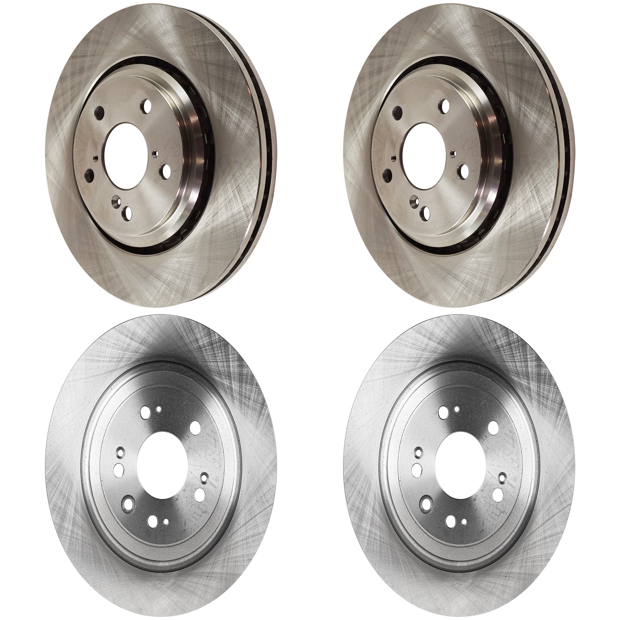 AM TL 09-14 FRONT AND REAR BRAKE DISC RH AND LH 4 Wheel Set Plain Surface SKU SET JH27110076-4 OEM 42510TK4A00-42510TK4A01-45251T