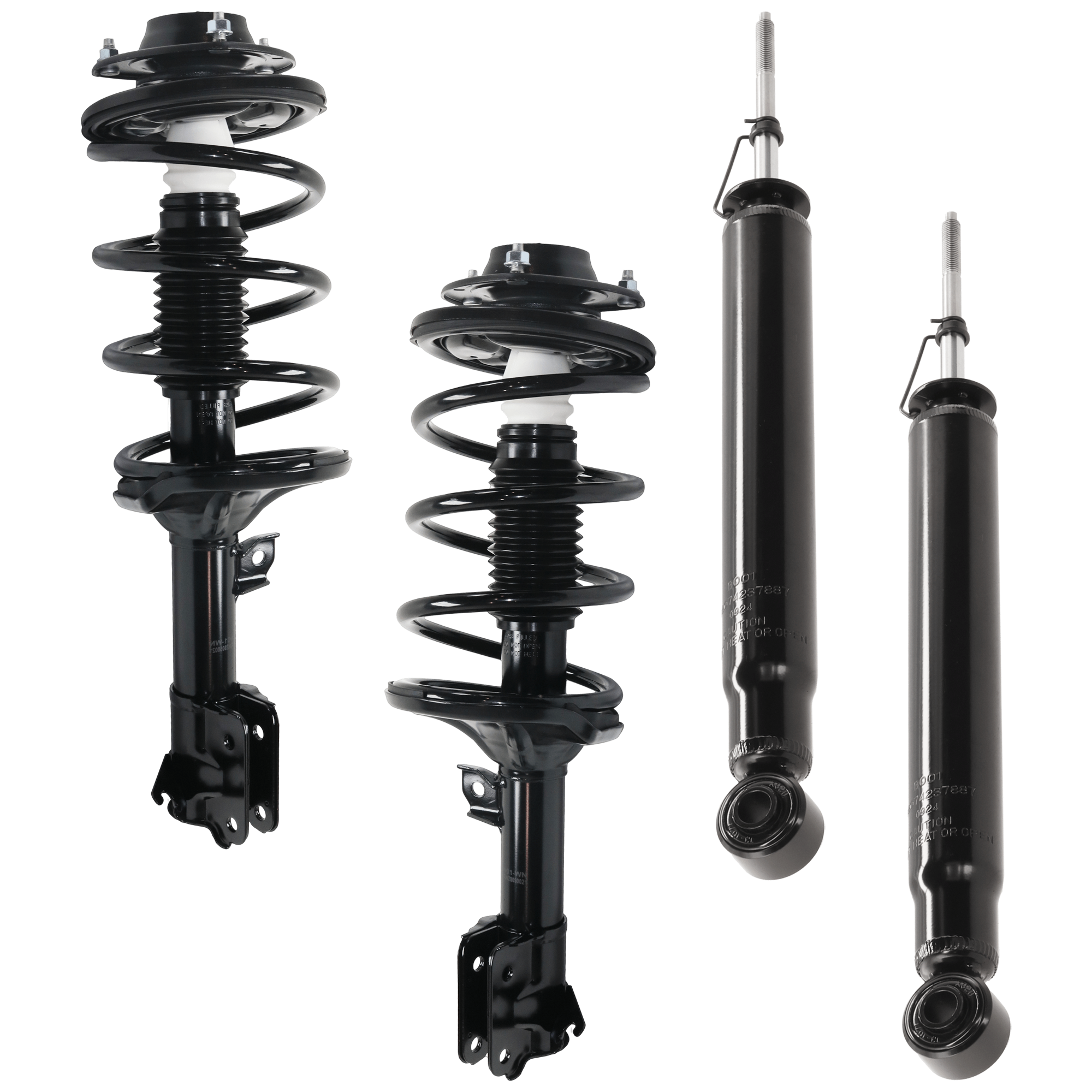 AM SANTA FE 03-06 FRONT AND REAR SHOCK AND FULLY LOADED STRUT RH AND LH Gas Charged Set of 4 SKU SET JH28050021-4 OEM 5530526000