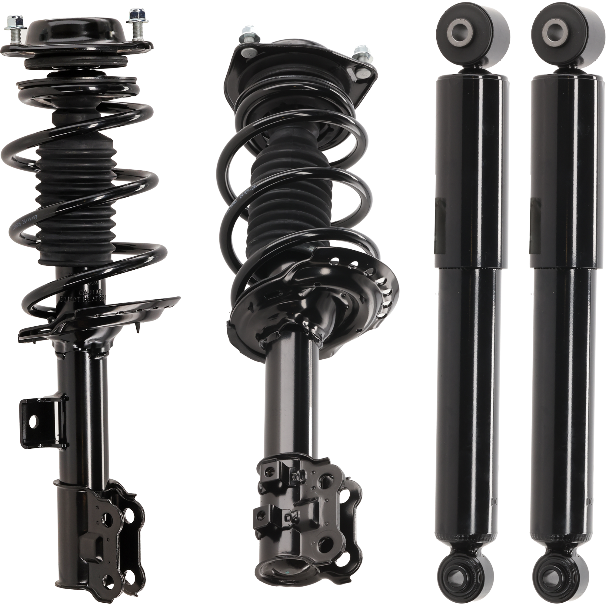 AM ELANTRA 11-16 FRONT AND REAR SHOCK AND FULLY LOADED STRUT RH AND LH Gas Charged Twin tube Set of 4 SKU SET JH28050047-4 OEM 1333386R 172708-546613X050-546