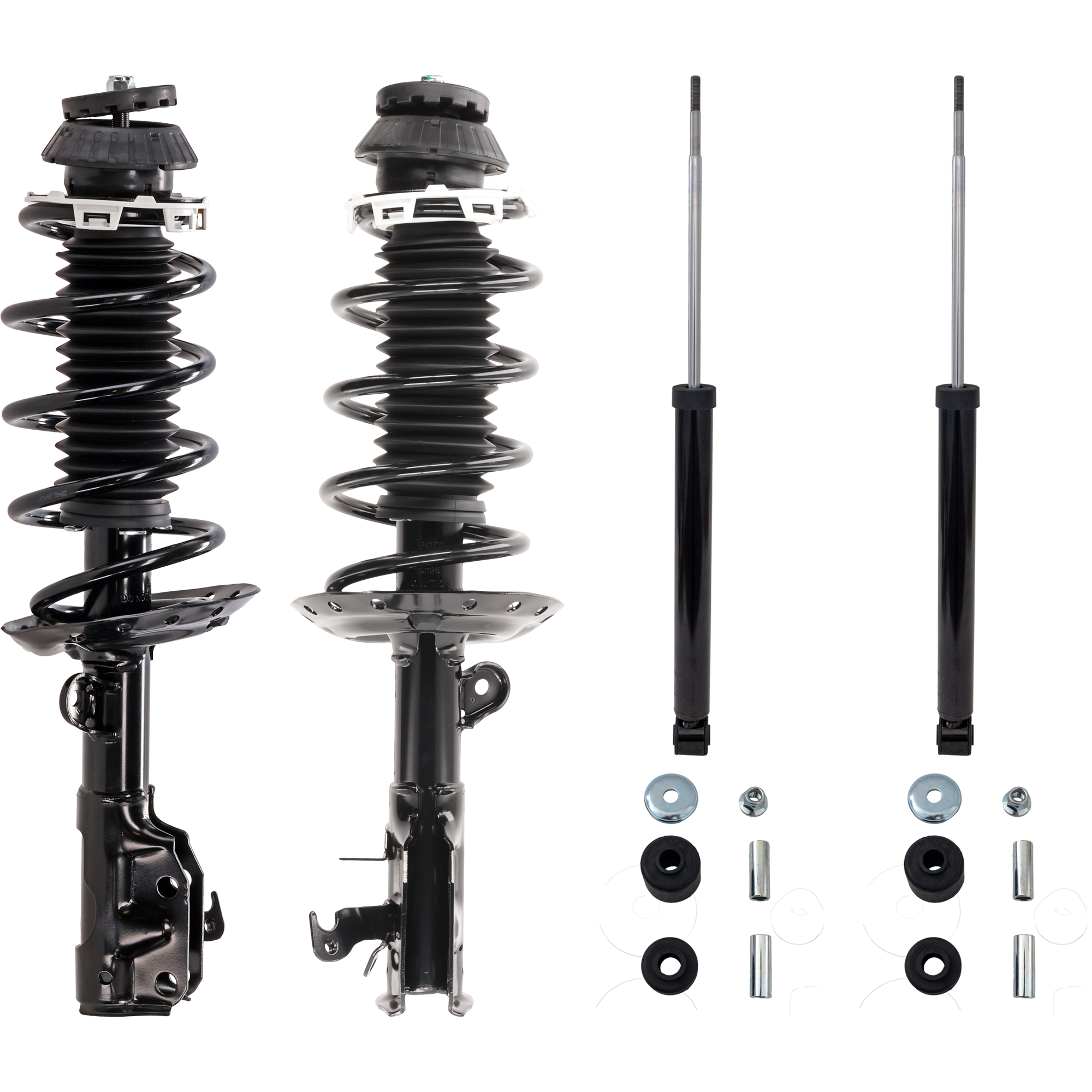 AM FIT 09-13 FRONT AND REAR SHOCK AND FULLY LOADED STRUT RH AND LH Gas Charged Twin tube Set of 4 SKU SET JH28050055-4 OEM 52610TK6A13-836000-501726609-1