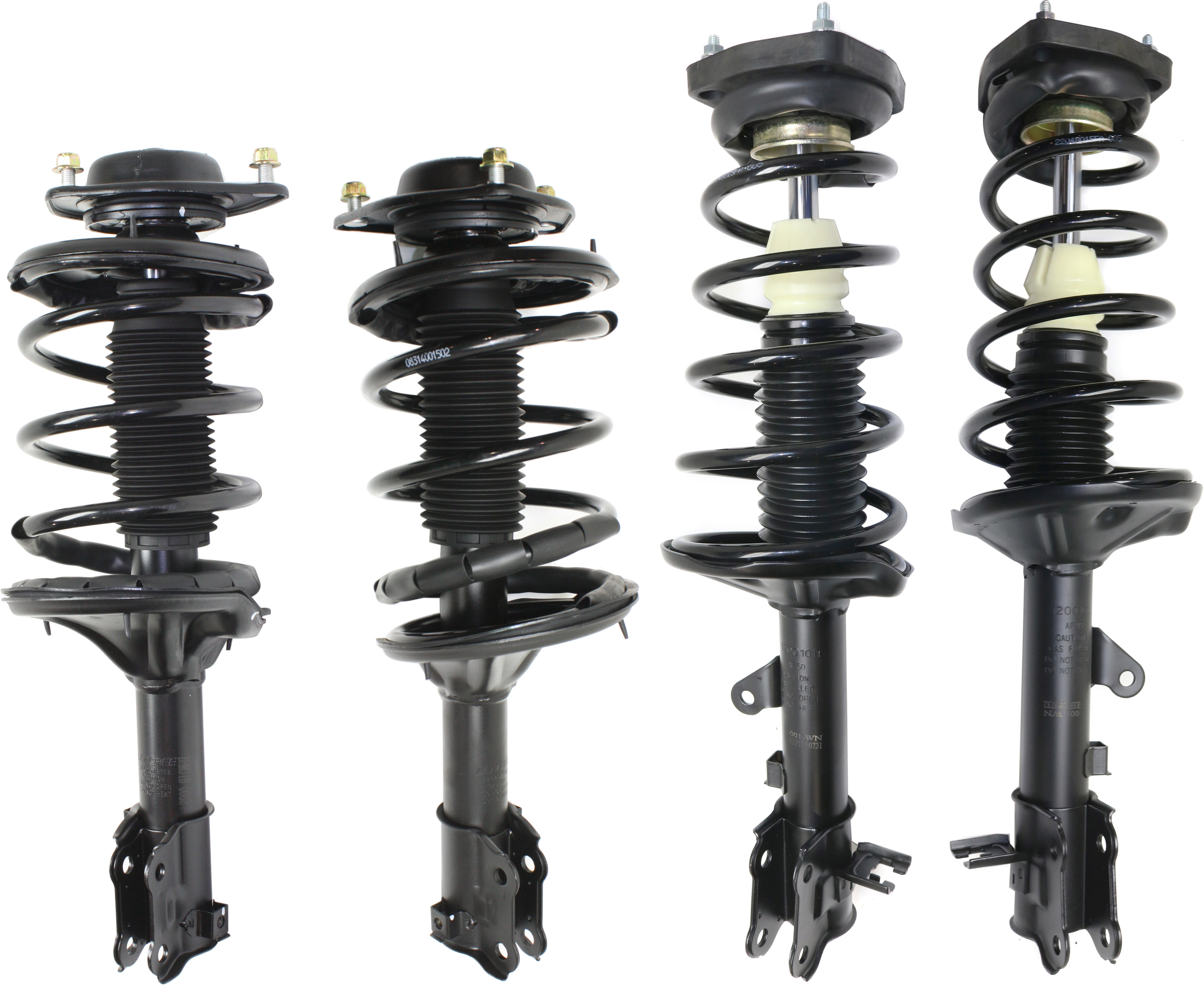 AM ELANTRA 00-06 FRONT AND REAR FULLY LOADED STRUT RH AND LH Gas Charged Twin tube Set of 4 SKU SET JH280531-4 OEM 546512D100-546612D100