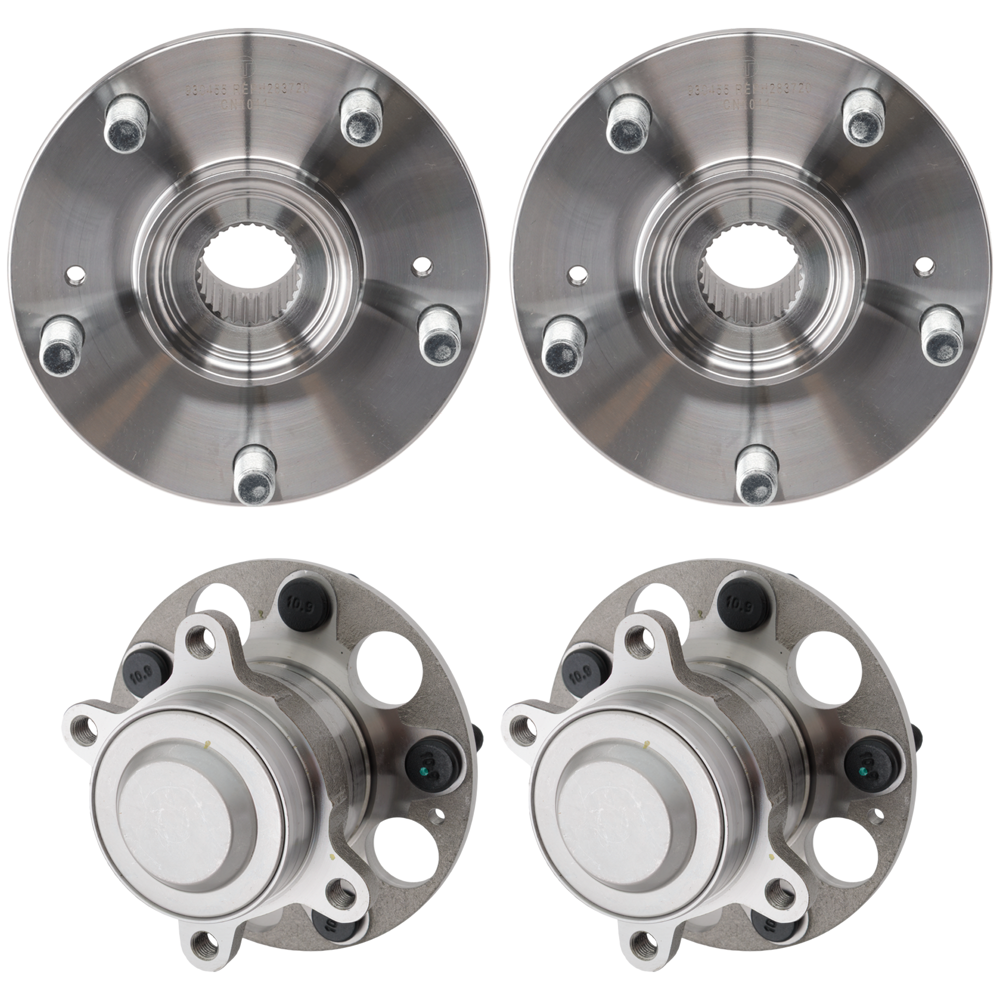 AM ILX 13-15 FRONT AND REAR HUB ASSEMBLY RH AND LH 5 Studs SKU SET JH283720-4 D OEM 42200TX6A01-44600SDAA10