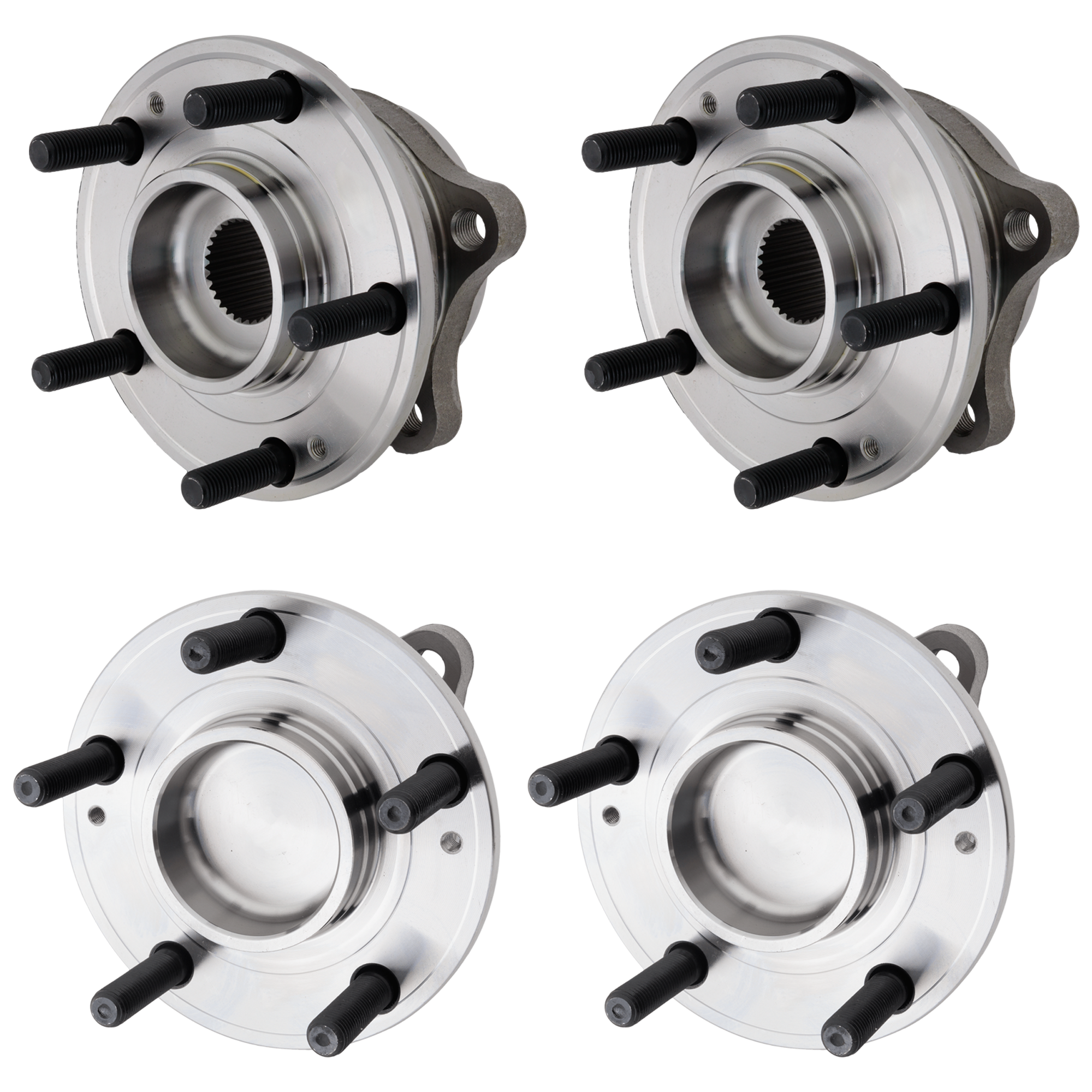AM SANTA FE 07-14 SORENTO 11-15 VERACRUZ 07-12 FRONT AND REAR HUB ASSEMBLY RH AND LH Set of 4-5 Lugs 5 x 4.5 in. Bolt Pattern Front Wheel Drive SKU SET JH285921-4 OEM 512326-516225-7460005-40751000