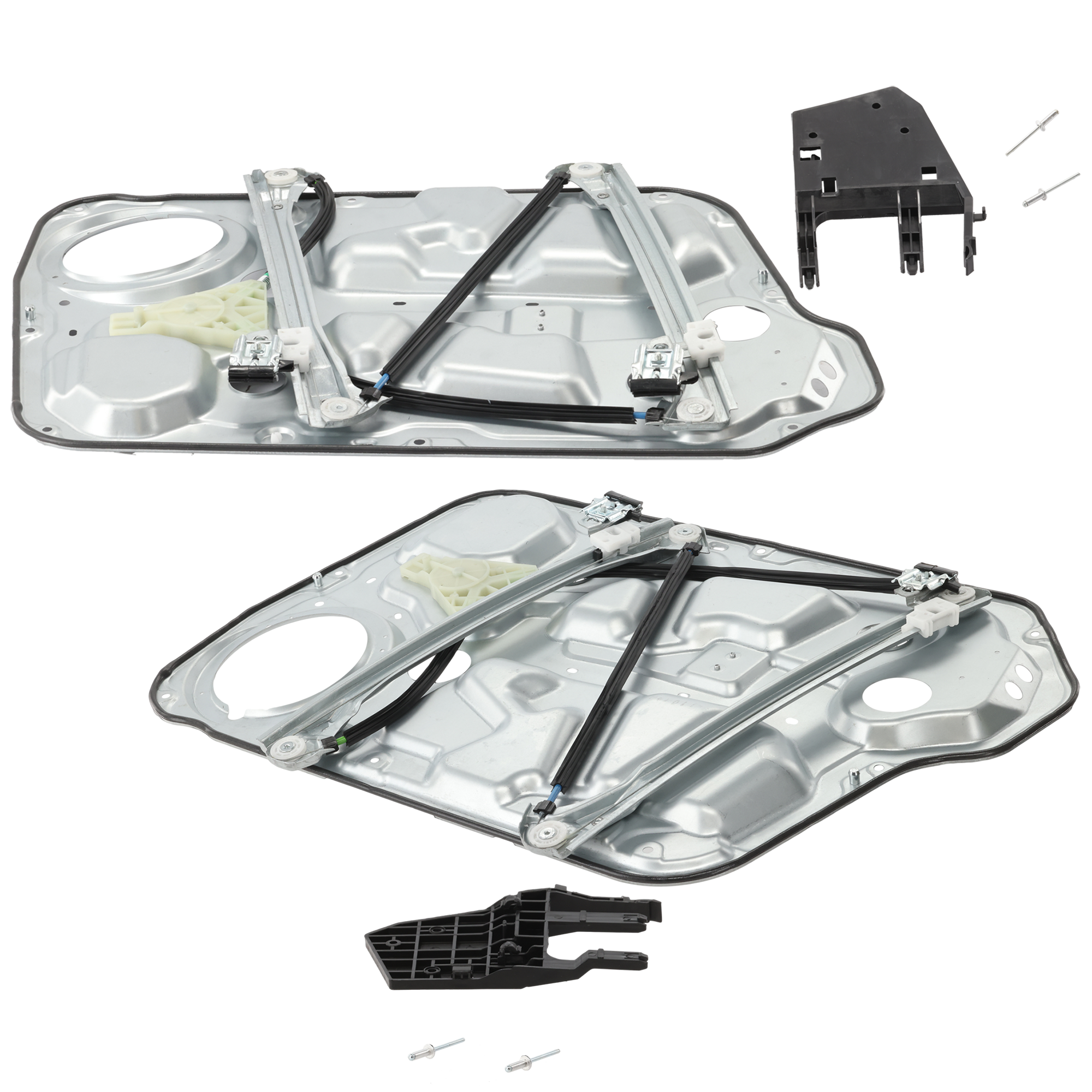 AM SONATA 06-10 FRONT WINDOW REGULATOR RH AND LH Power w Motor and Panel 2 Pin SKU SET JH46290003 OEM 824713K001 PFM 824813K001 PFM