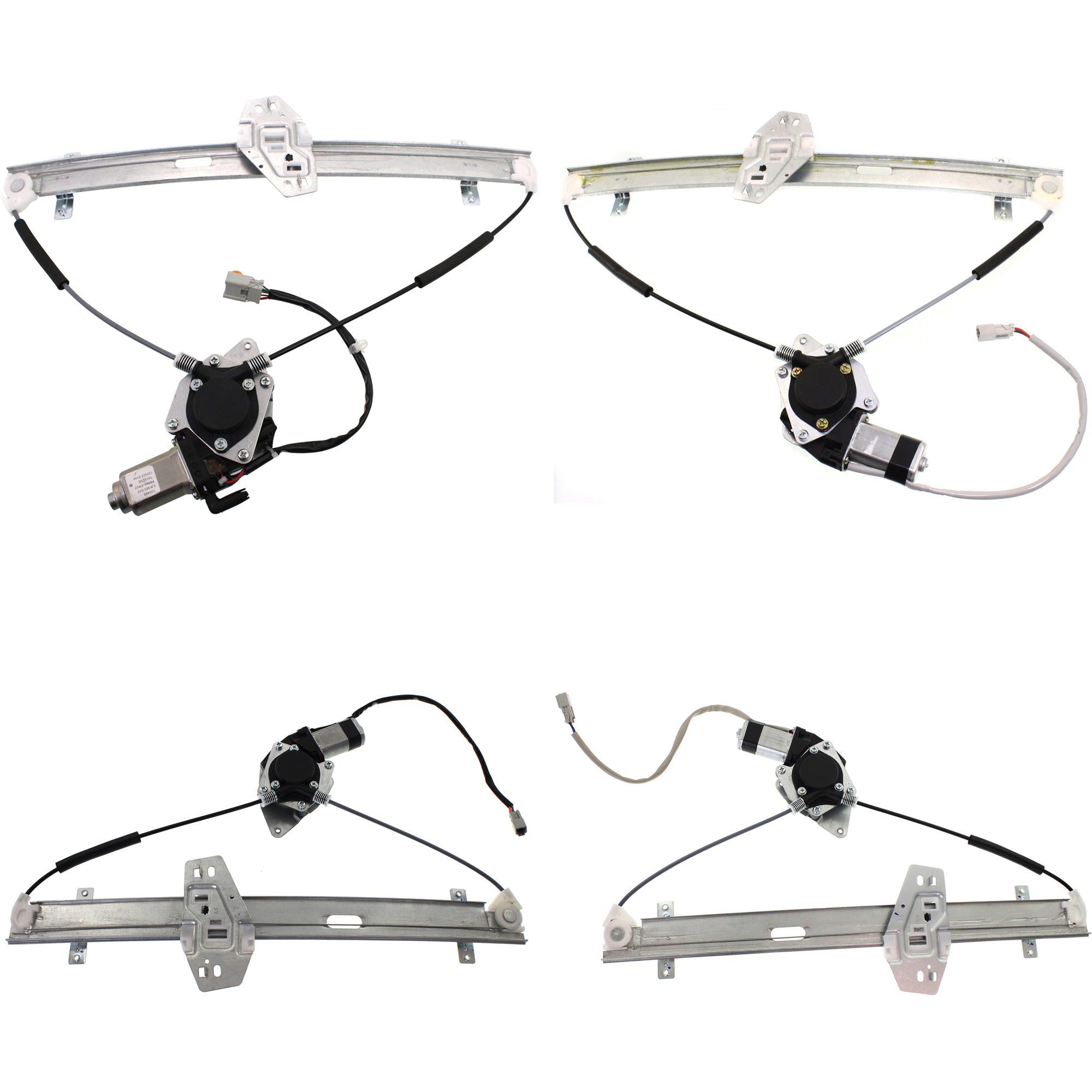 AM PILOT 03-08 FRONT AND REAR WINDOW REGULATOR RH AND LH Power w Motor SKU SET JH462903-4 Partslink HO1350127 HO1351127 HO1550118 HO1551118 OEM 72210S9VA02-72250S9VA02-72710S