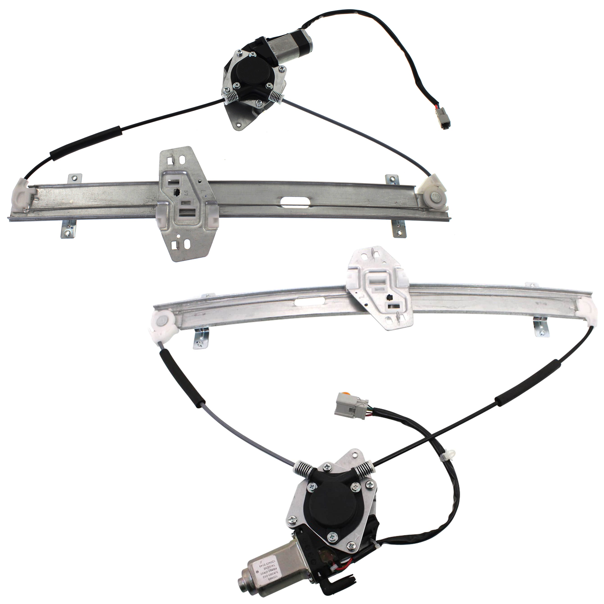 AM PILOT 03-08 FRONT AND REAR WINDOW REGULATOR LH Power w Motor SKU SET JH462904-2L Partslink HO1350127 HO1550118 OEM 72250S9VA02-72750S9VA02