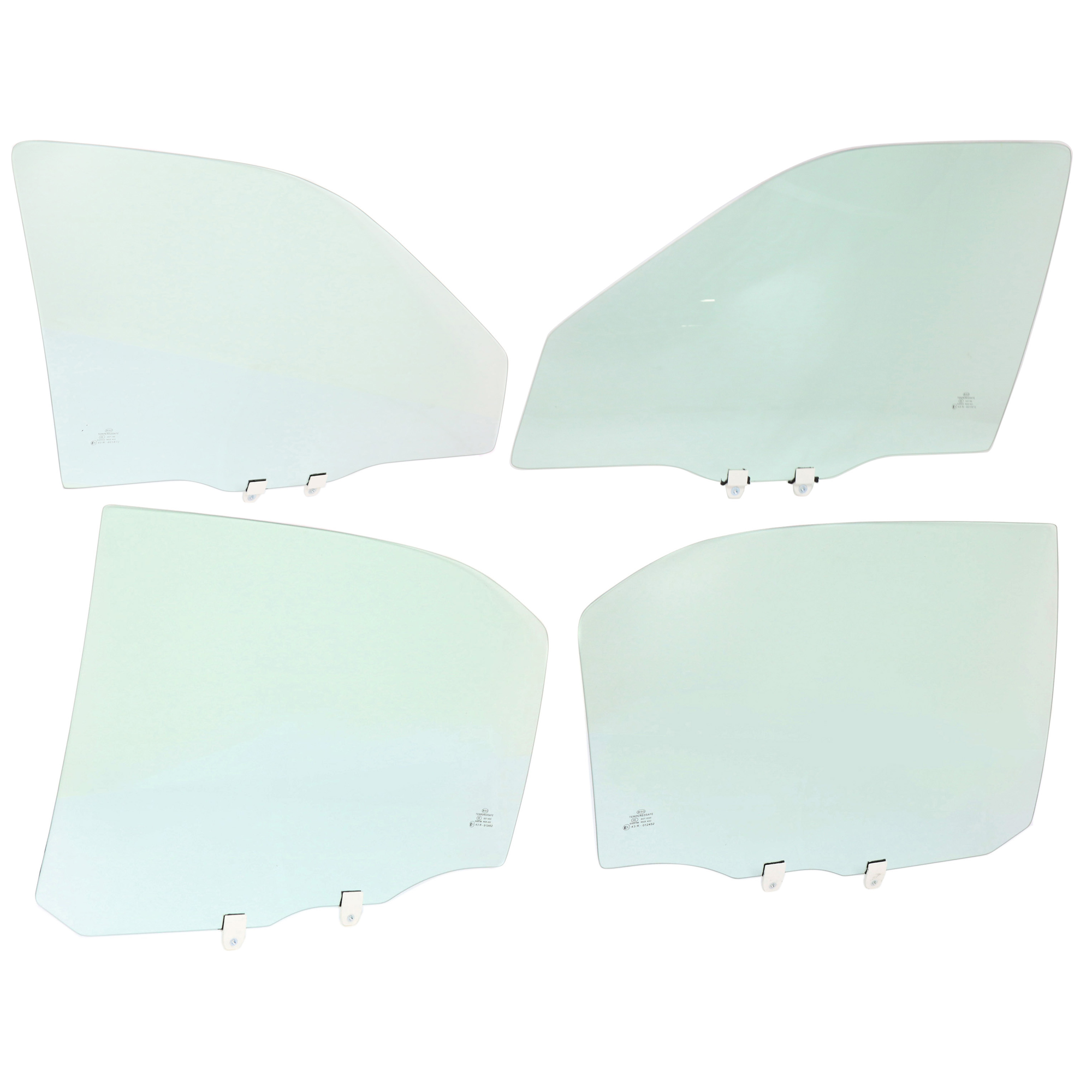 AM HONDA CIVIC 96-00 FRONT AND REAR DOOR GLASS RH AND LH Green Tint 4 Door Sedan SKU SET JH480113-4 OEM 73300SNAA01 FD05577GTYN 73350S