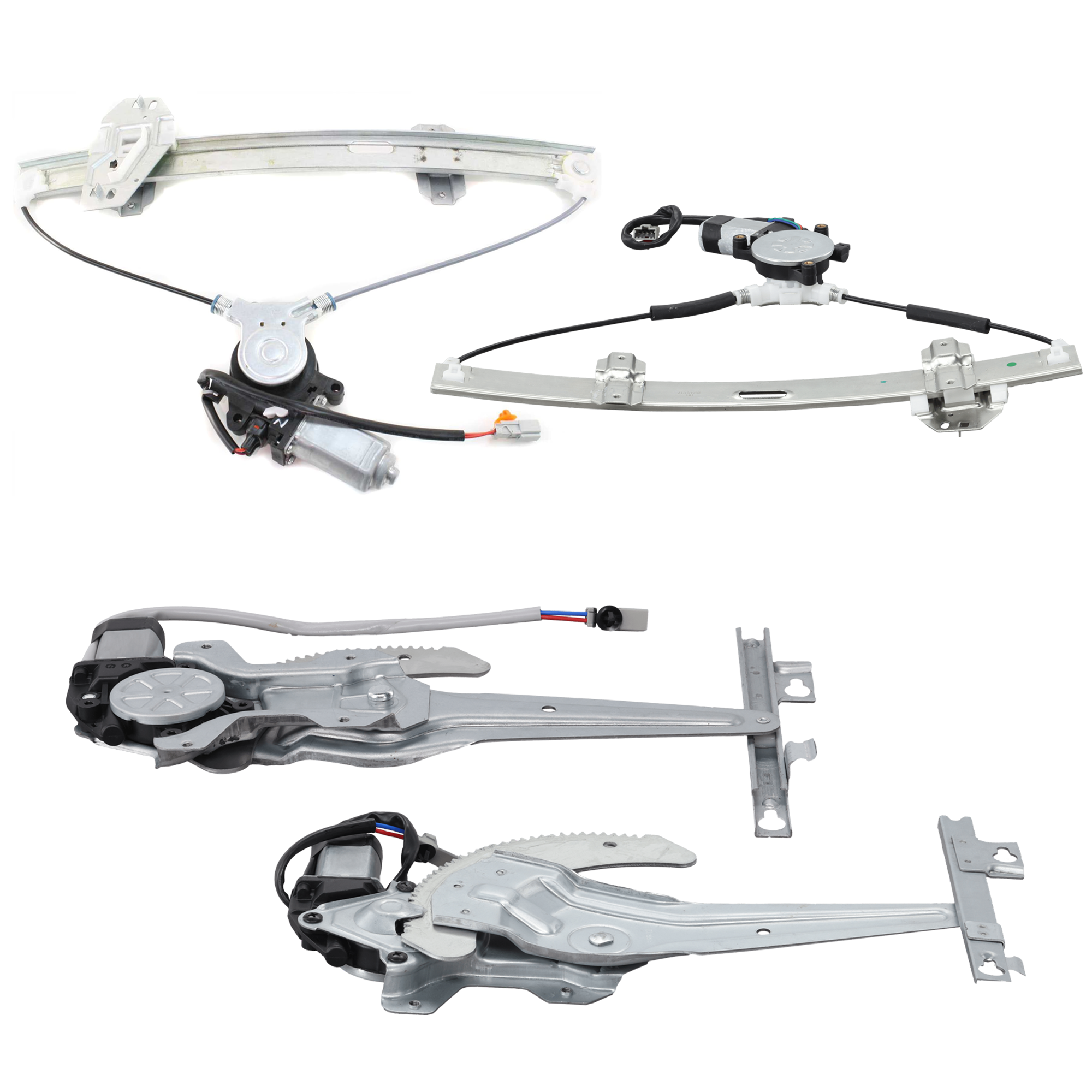 AM CIVIC 96-00 FRONT AND REAR WINDOW REGULATOR RH AND LH SKU SET JH491729-4 Partslink HO1350118 HO1351118 HO1550114 HO1551114 OEM 04721S01A01 PFM 04721S01A00 PF